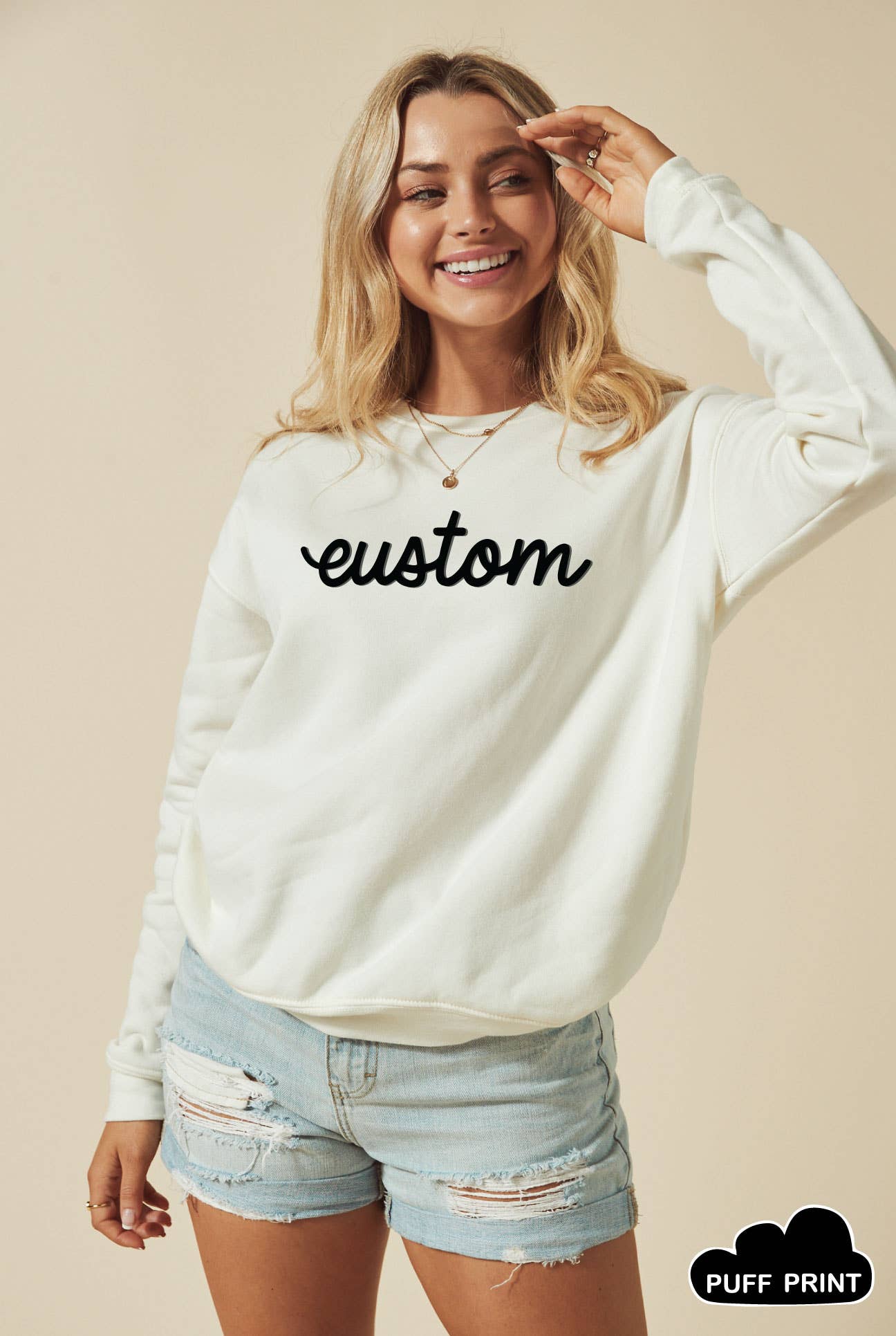 Custom Puff Graphic Sweatshirt T-Shirts, Hoodie | PodTeesHub.com
