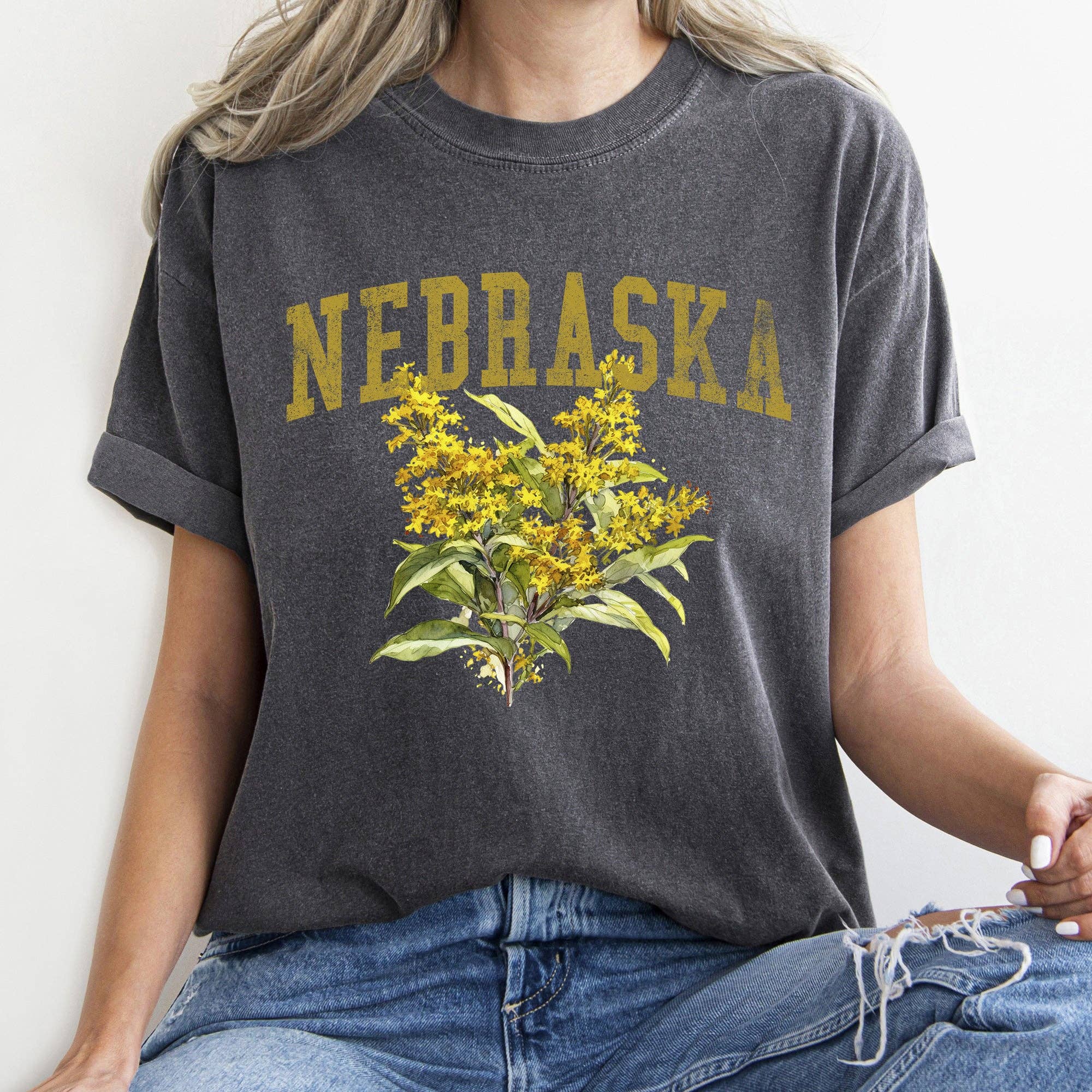 Nebraska State Flower T-Shirt Hoodie, Sweatshirt | PodTeesHub.com