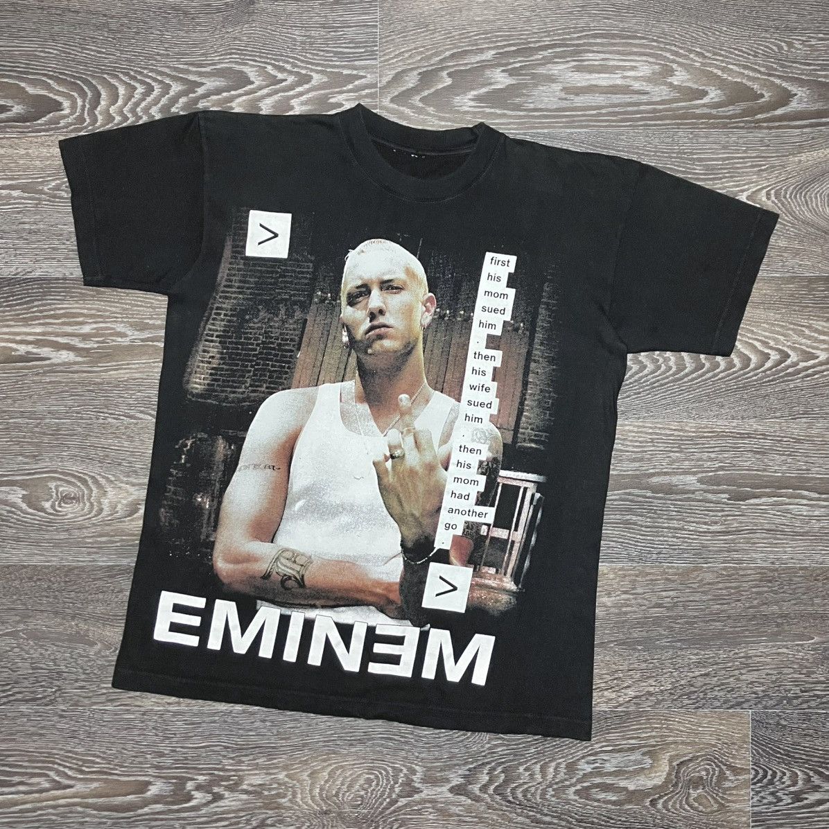 Rap Tees Vintage Y2k 2000s Eminem Doubleside Graphic Hip Hop T Shirt Hoodie, Sweatshirt | PodTeesHub.com