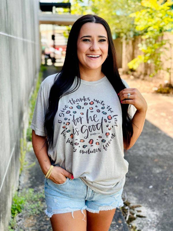Give Thanks Unto the Lord Leopard Marble Tee Hoodie, Sweatshirt | PodTeesHub.com