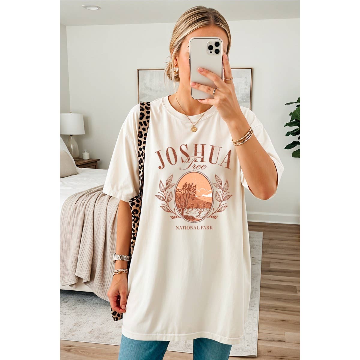 Joshua Tree Vintage  Graphic Oversized Tee Hoodie, Sweatshirt | PodTeesHub.com