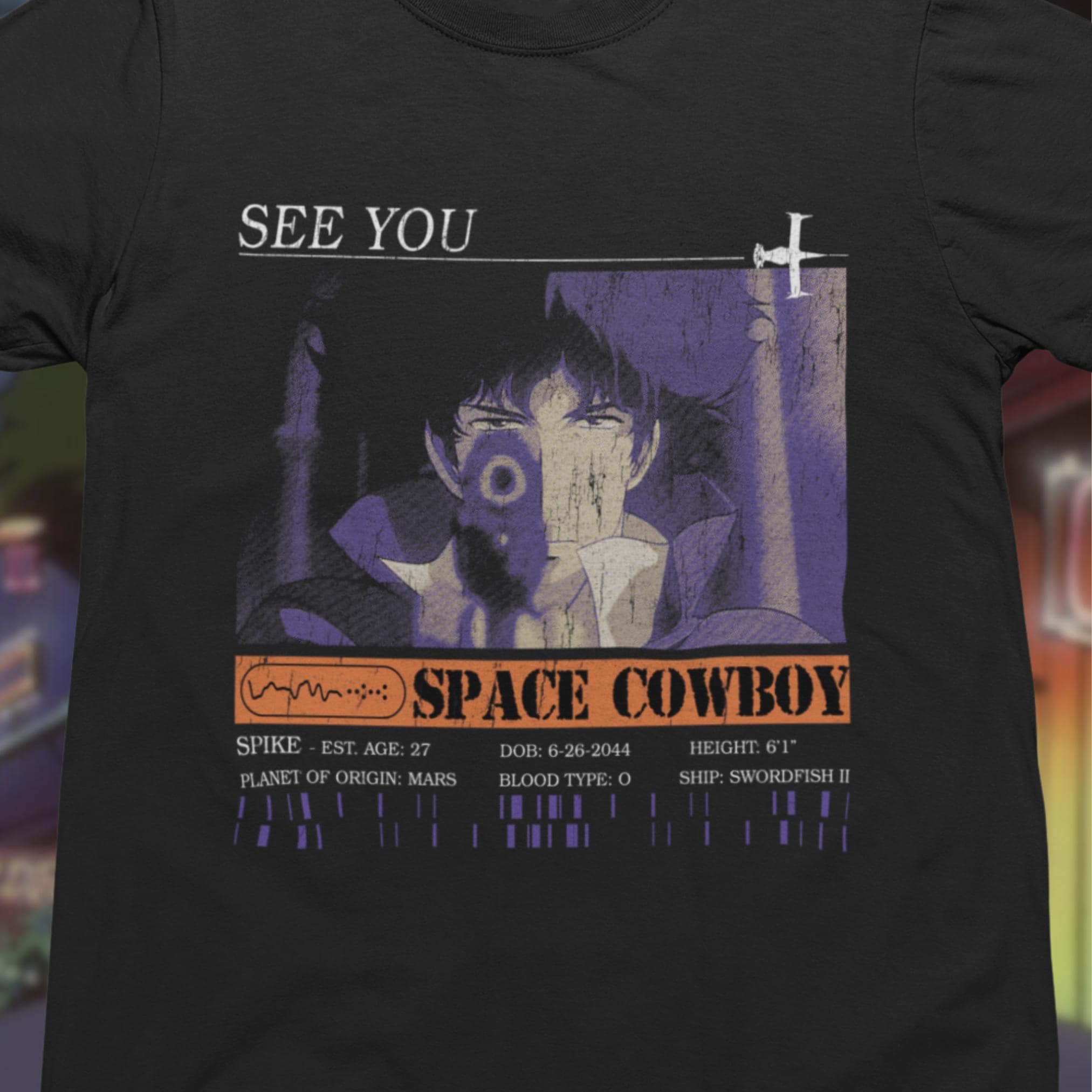 Cowboy Bebop Spike Spiegel Graphic T-Shirt Anime Fan Gift Hoodie, Sweatshirt | PodTeesHub.com