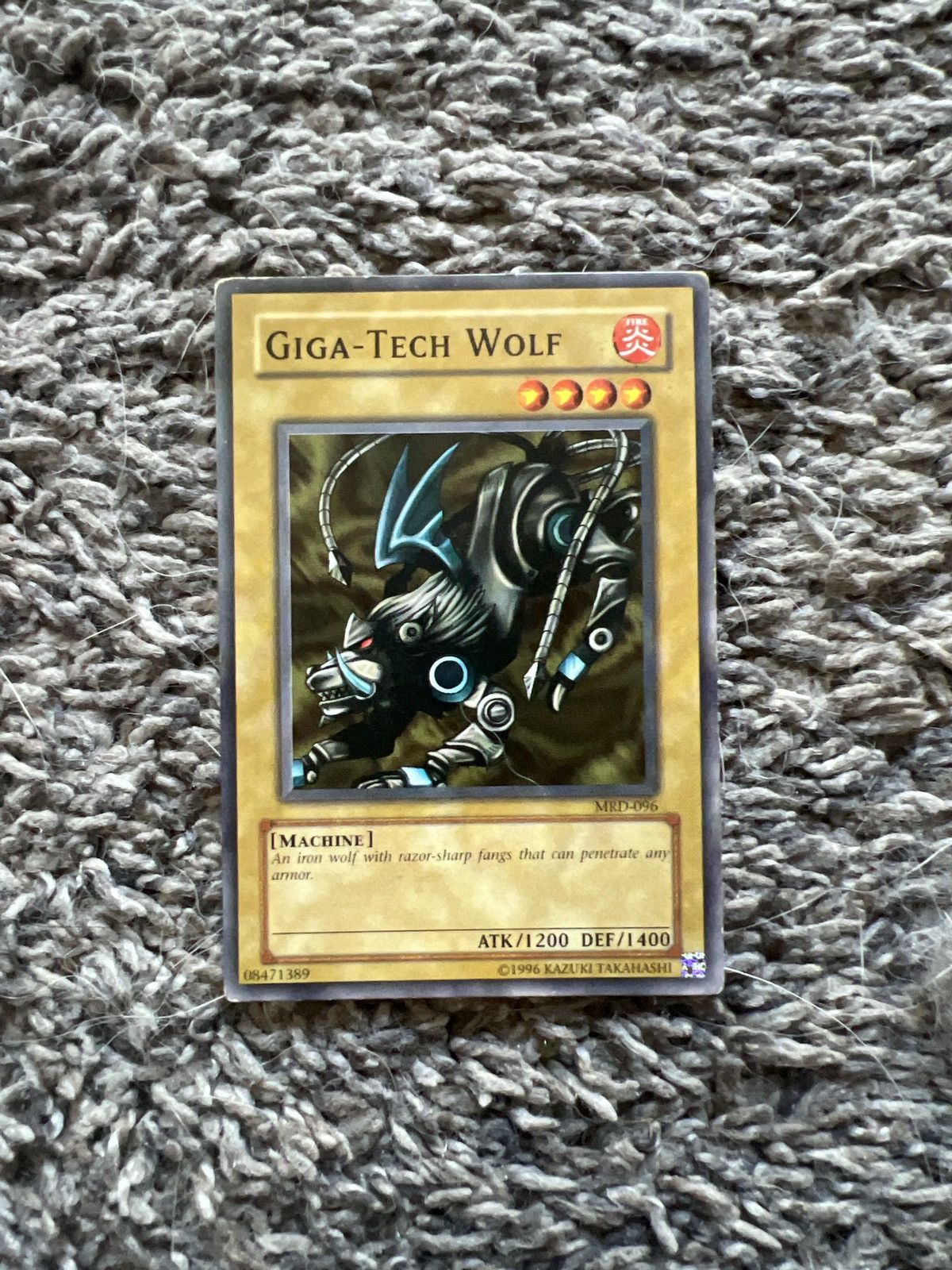 Vintage 1996 Konami Yu Gi Oh Giga Tech Wolf Card T-Shirts, Hoodie, Sweatshirt