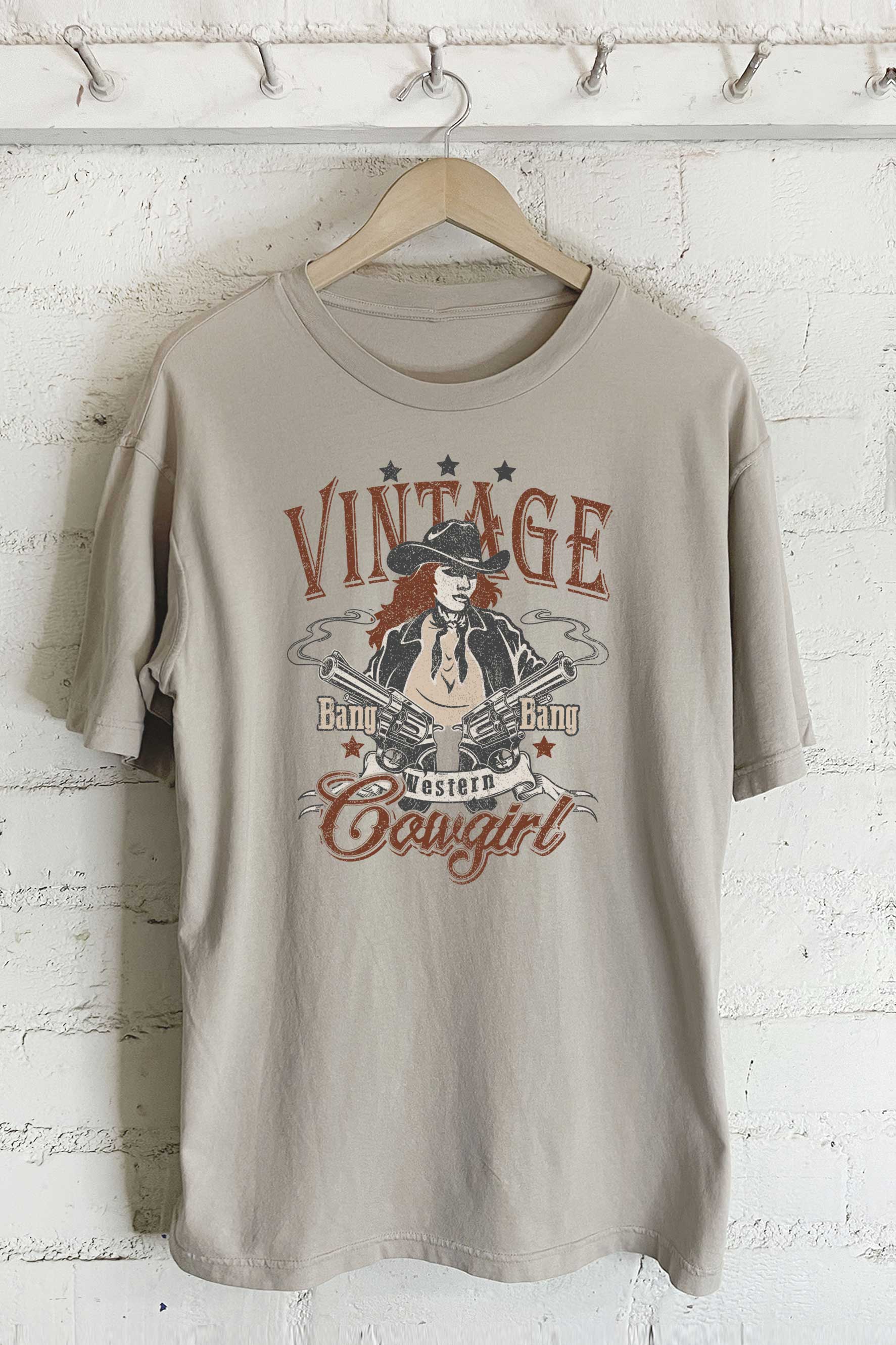 Vintage Bang Bang Western Cowgirl-Oversized Tee Hoodie, Sweatshirt | PodTeesHub.com