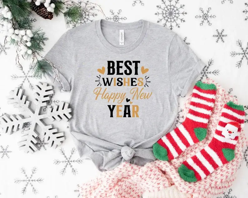 Best Wishes Happy New Year T-Shirt Hoodie, Sweatshirt | PodTeesHub.com