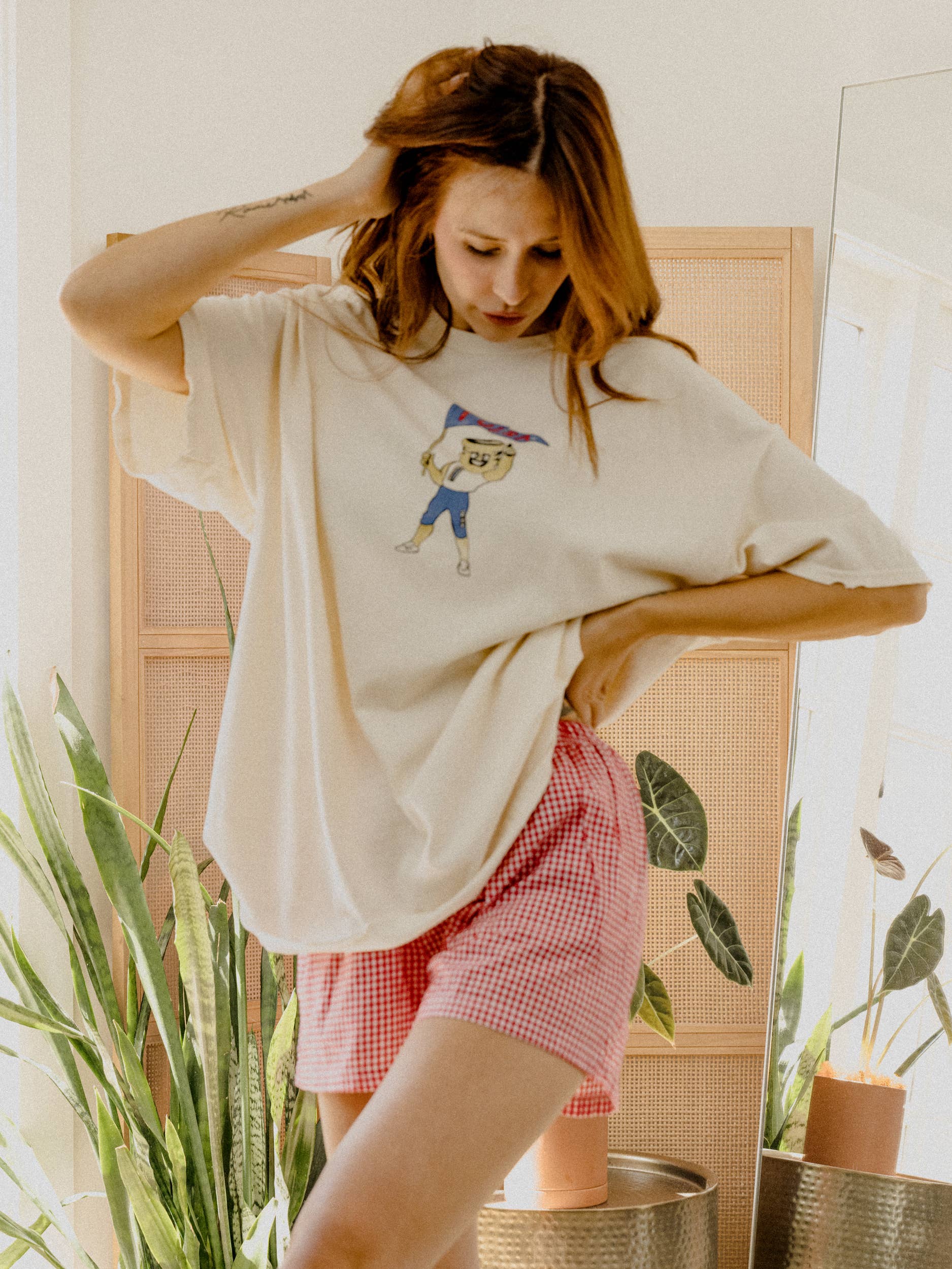 University of Tulsa Tu Mascot Flag Off White Thrifted Tee Hoodie, Sweatshirt | PodTeesHub.com