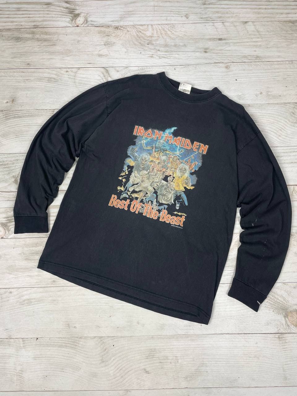 Band Tees Vintage Iron Maiden 1996 Best Of The Beast Shirt Long Sleeve Hoodie, Sweatshirt | PodTeesHub.com