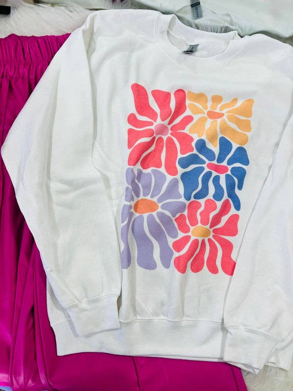 Colorful Cute Funky Floral Sweatshirt T-Shirts, Hoodie | PodTeesHub.com