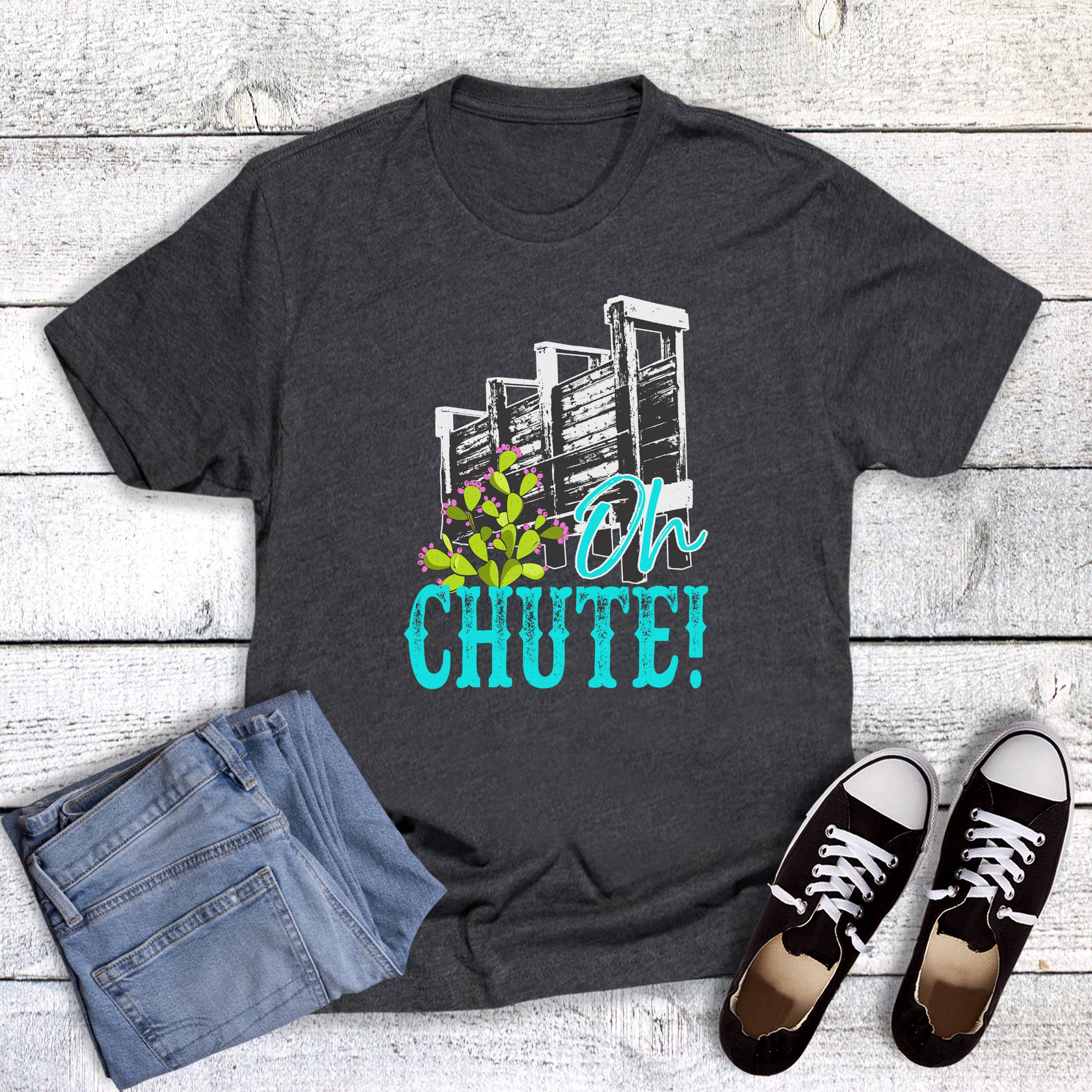 Western Oh Chute Graphic Tee Hoodie, Sweatshirt | PodTeesHub.com
