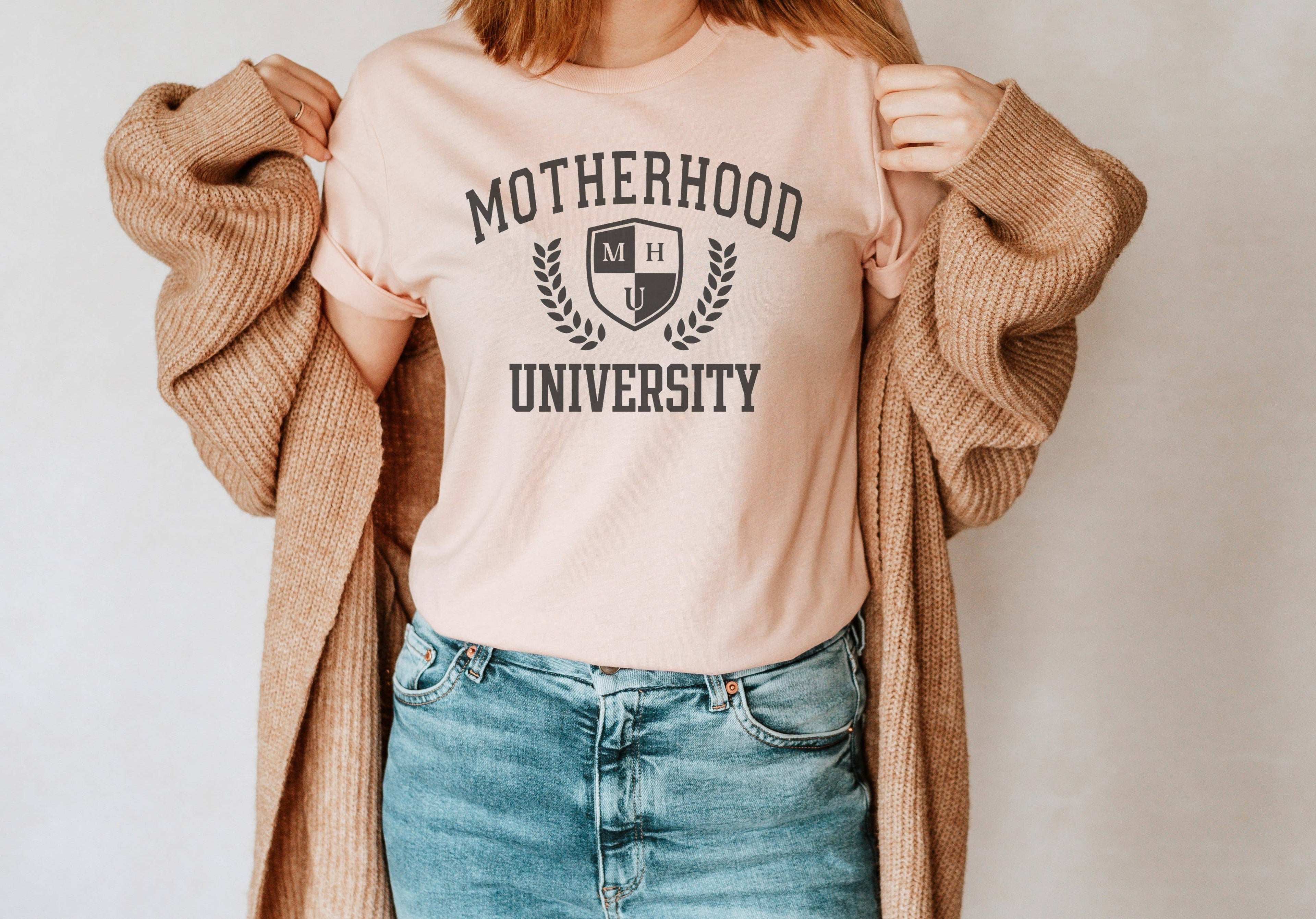 Motherhood University L Mom Tee Hoodie, Sweatshirt | PodTeesHub.com