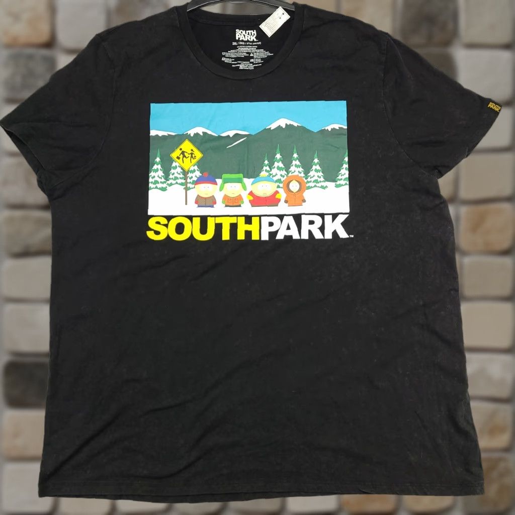 Vintage South Park Mens Graphic T Shirt 2xl Xxl Black Soft Wash Bus Stop New Unworn Hoodie, Sweatshirt | PodTeesHub.com