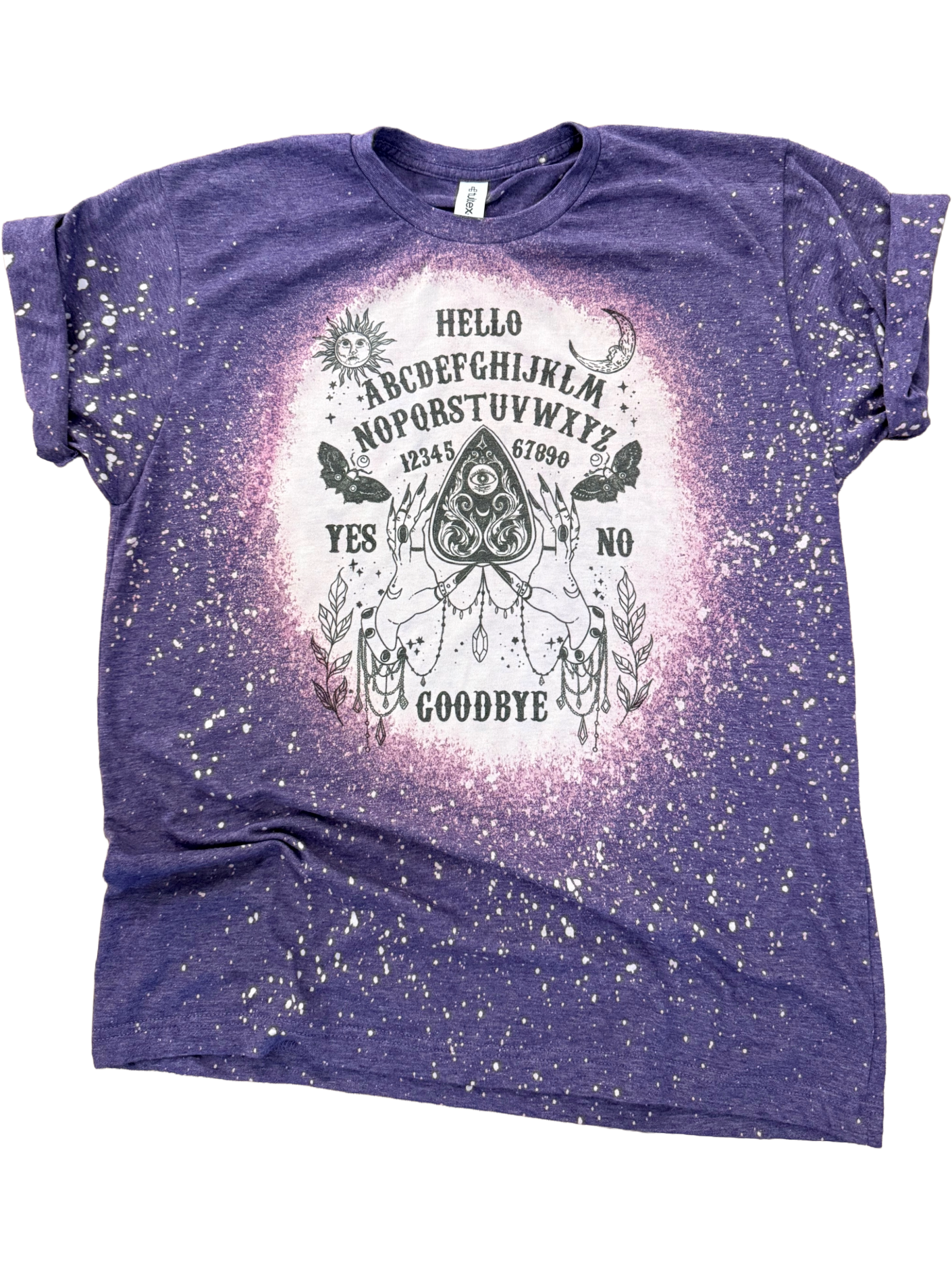 Ouija Board Bleached Tee Hoodie, Sweatshirt | PodTeesHub.com