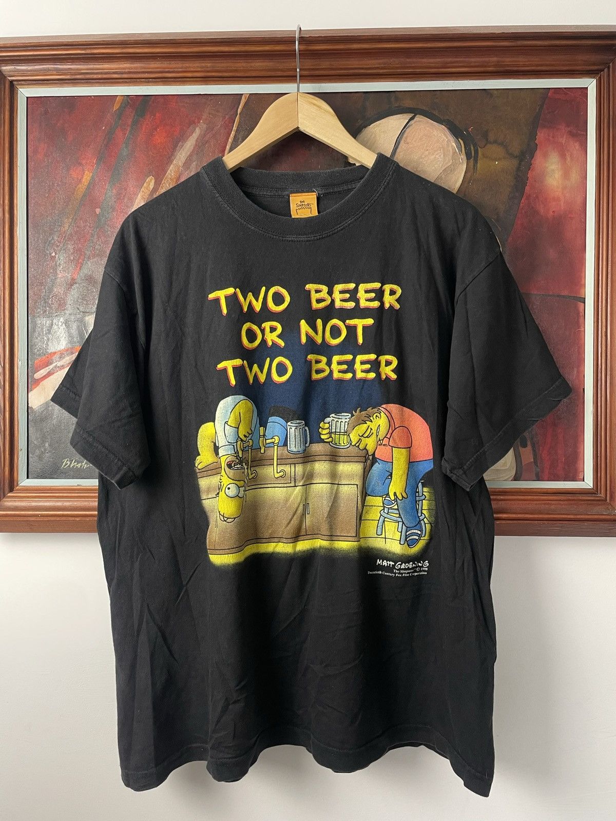 The Simpsons X Vintage Vintage 90s The Simpsons Cartoon Tee Alcohol Beer Party Hoodie, Sweatshirt | PodTeesHub.com