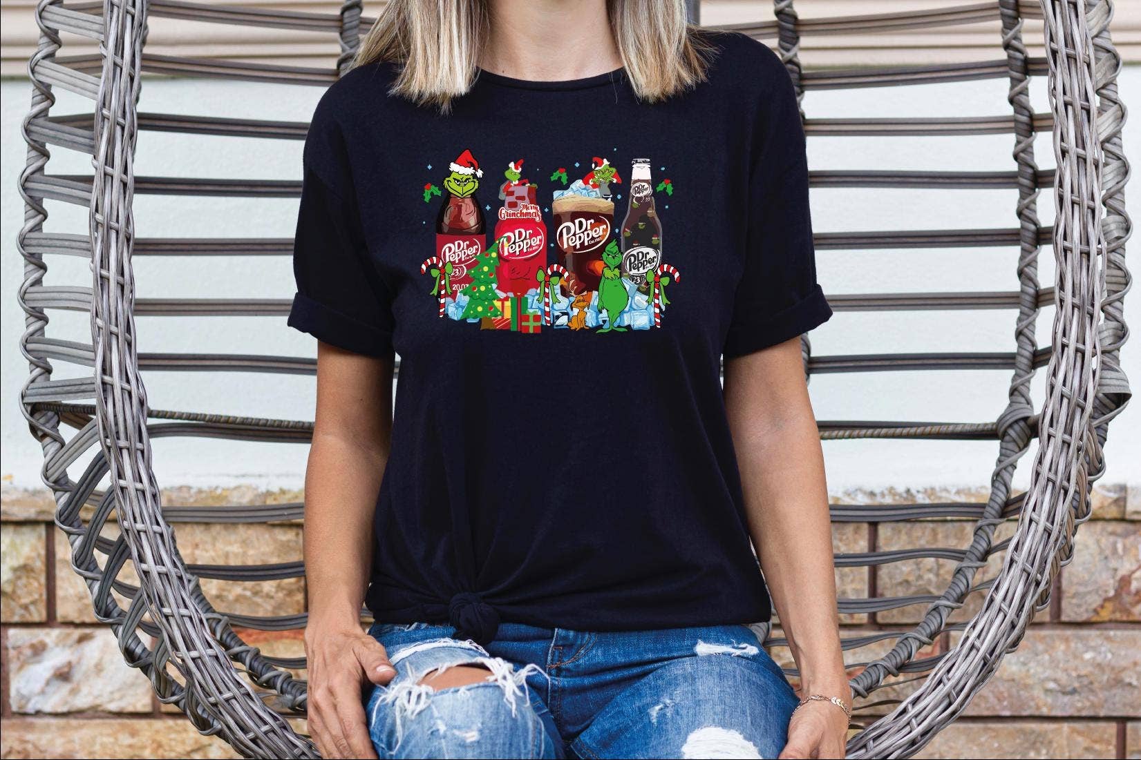 Grinchmas Dr Pepper Tee, Festive Christmas Graphic Shirt Hoodie, Sweatshirt | PodTeesHub.com