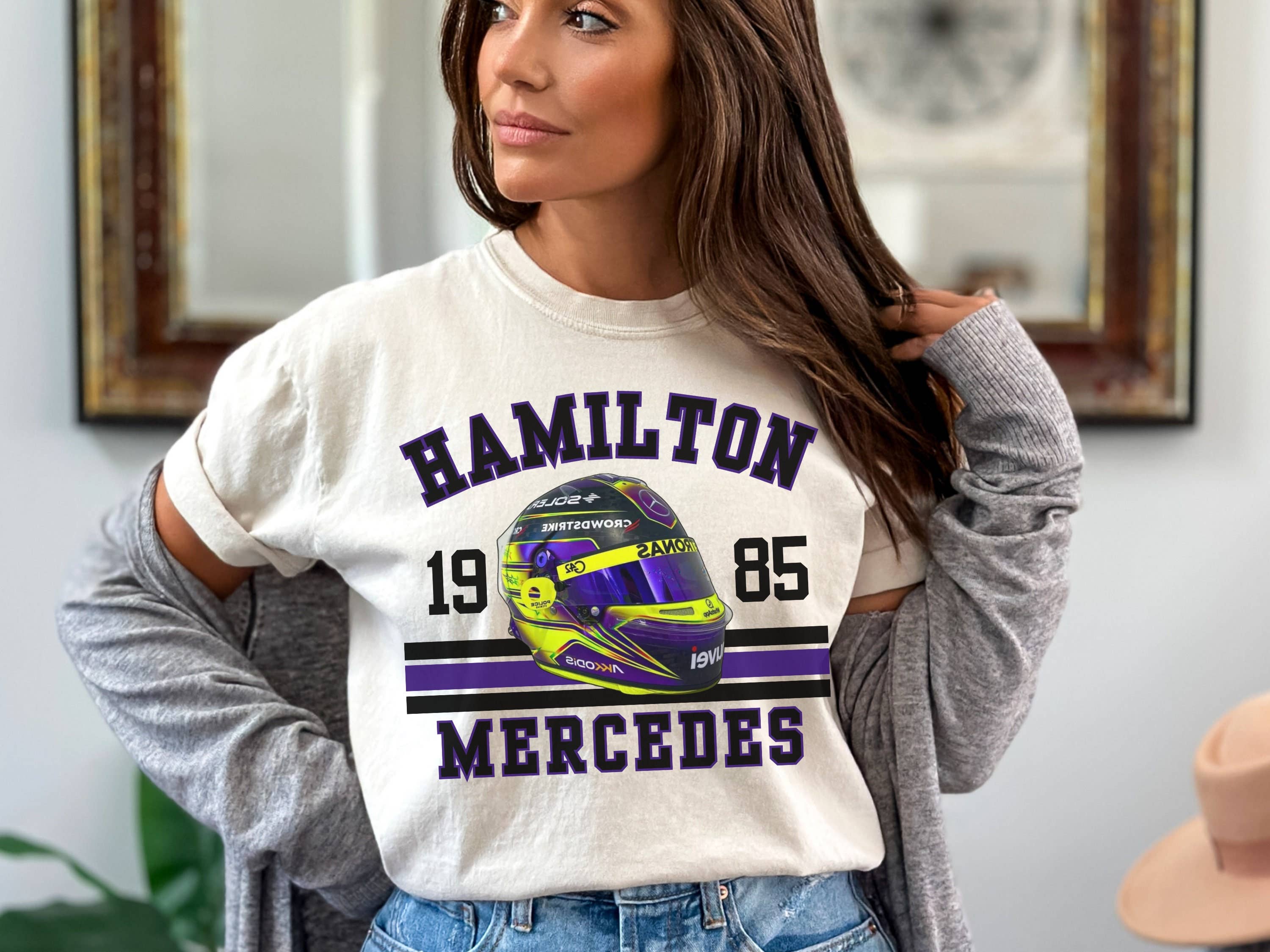 Lewis Hamilton T Shirt - Formula 1 Merch - Mercedes Tee Hoodie, Sweatshirt | PodTeesHub.com