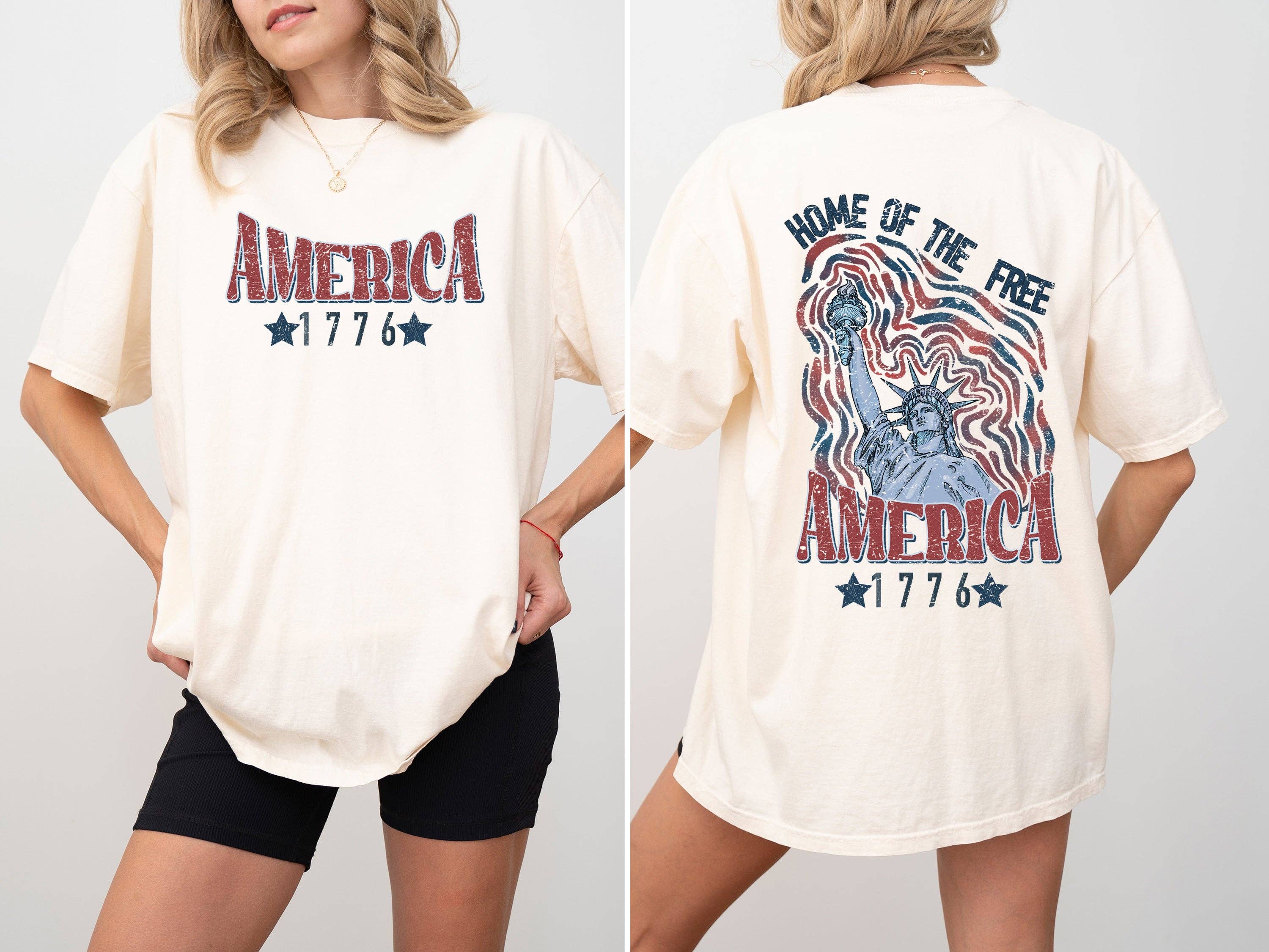 Statue of Liberty Patriotic 1776 Independence Day T-Shirt Hoodie, Sweatshirt | PodTeesHub.com