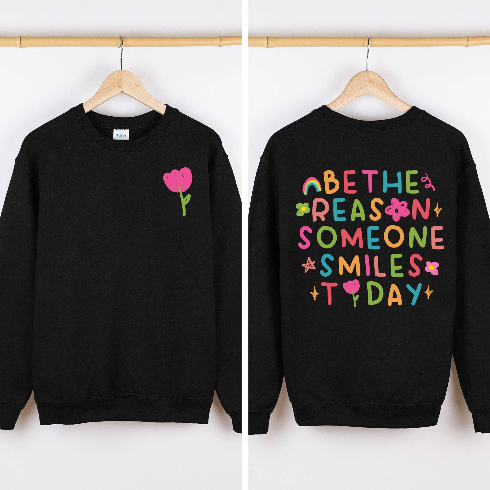 Be the Reason Someone Smiles Today Colorful Sweatshirt T-Shirts, Hoodie | PodTeesHub.com