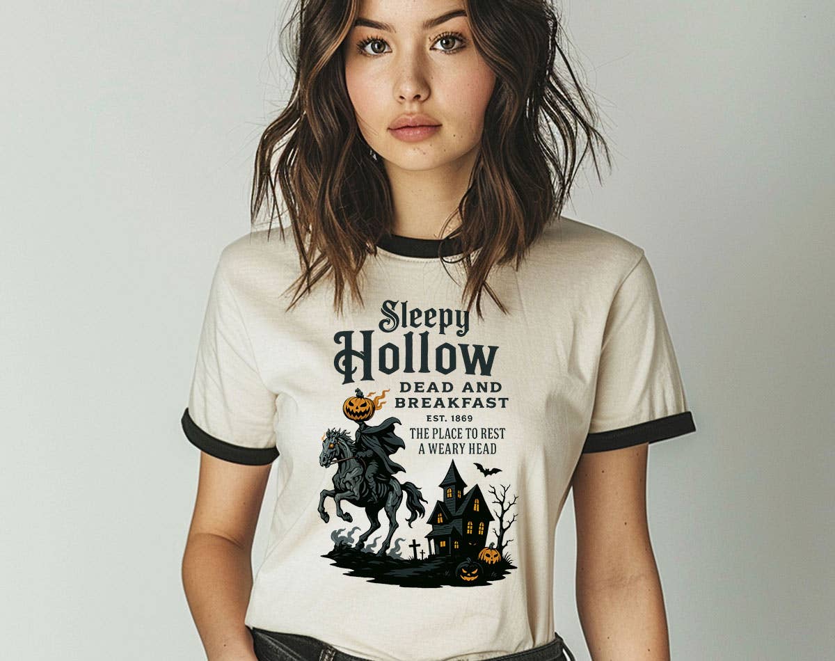 Sleepy Hollow - Halloween Pumpkin Horror Movie Ringer Shirt Hoodie, Sweatshirt | PodTeesHub.com