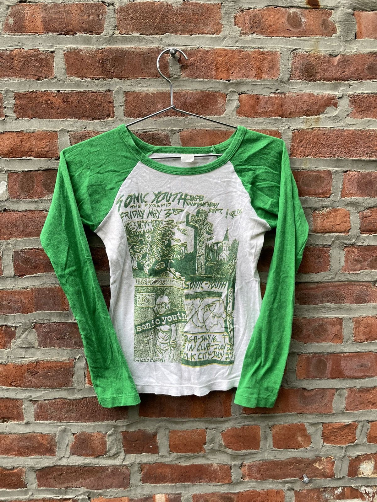 Vintage Mid 80s Sonic Youth Raglan Long Sleeve T-Shirts, Hoodie, Sweatshirt | PodTeesHub.com