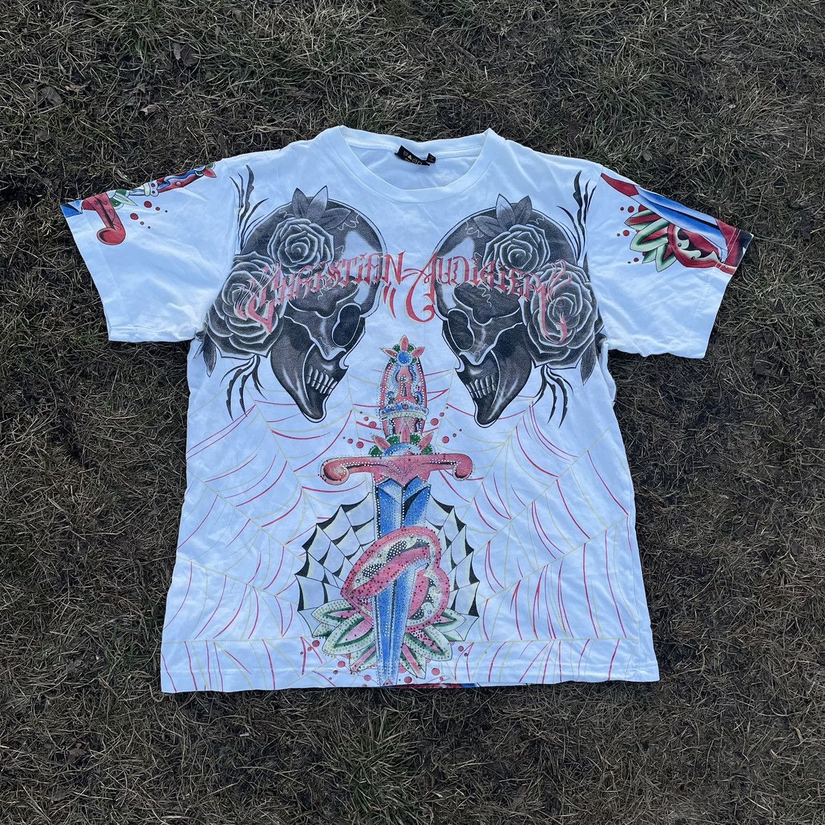 Vintage Y2k Ed Hardy Skulls Vamp Dead Face Horror Tee 90s Hoodie, Sweatshirt | PodTeesHub.com