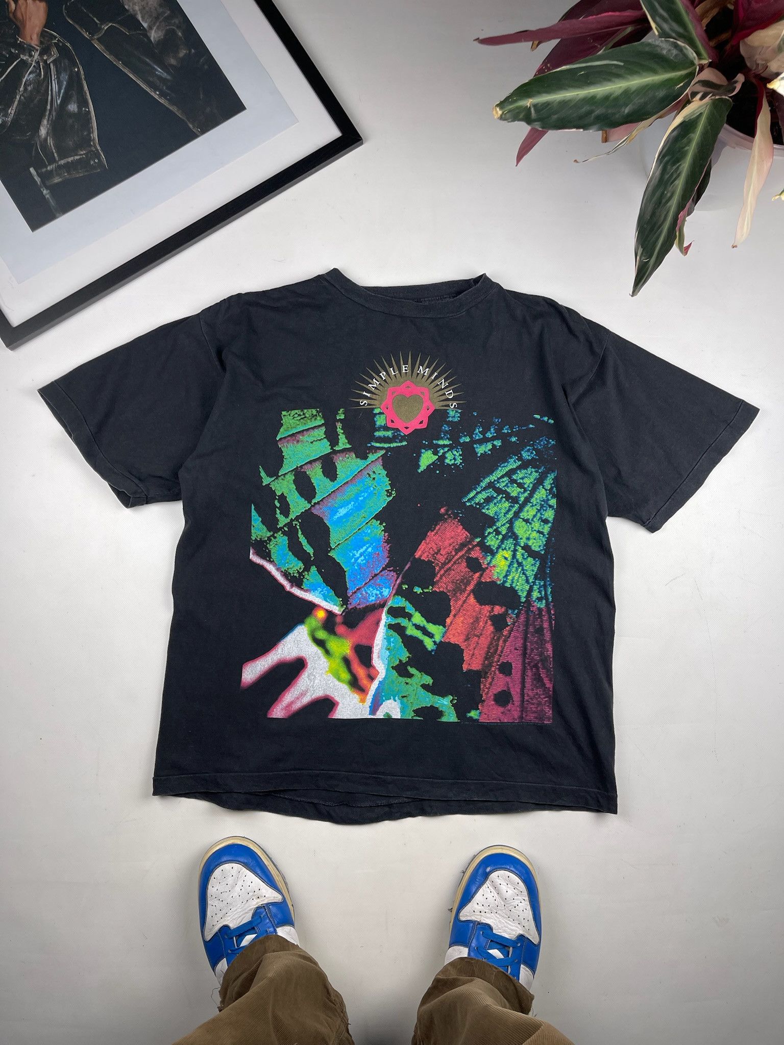 Band Tees Vintage 1991 Simple Minds Tee Real Life Tour Acid Art Tshirt Hoodie, Sweatshirt | PodTeesHub.com