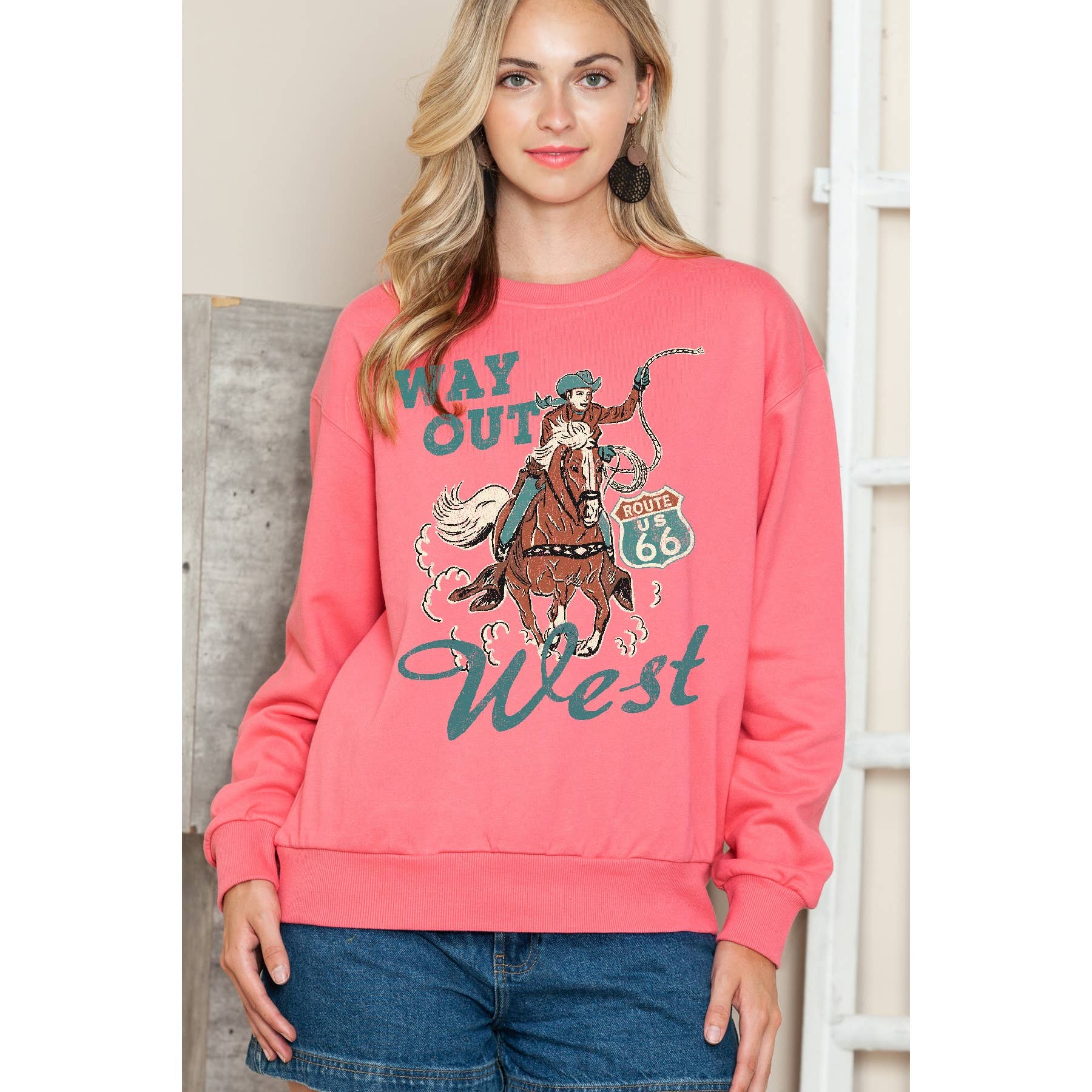 Route 66 - Crewneck Sweatshirt T-Shirts, Hoodie | PodTeesHub.com