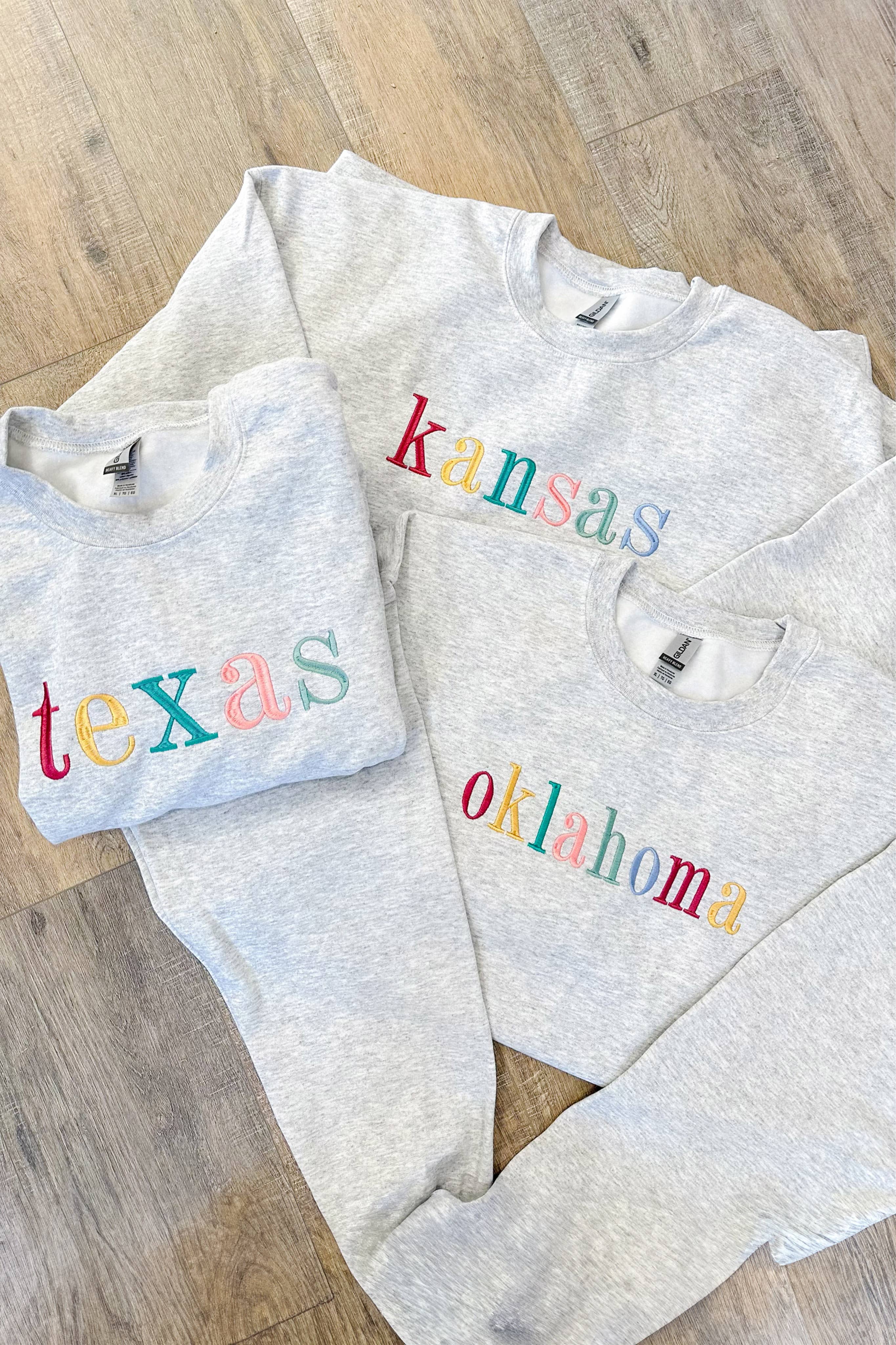Custom Embroidered State Sweater T-Shirts, Hoodie, Sweatshirt | PodTeesHub.com