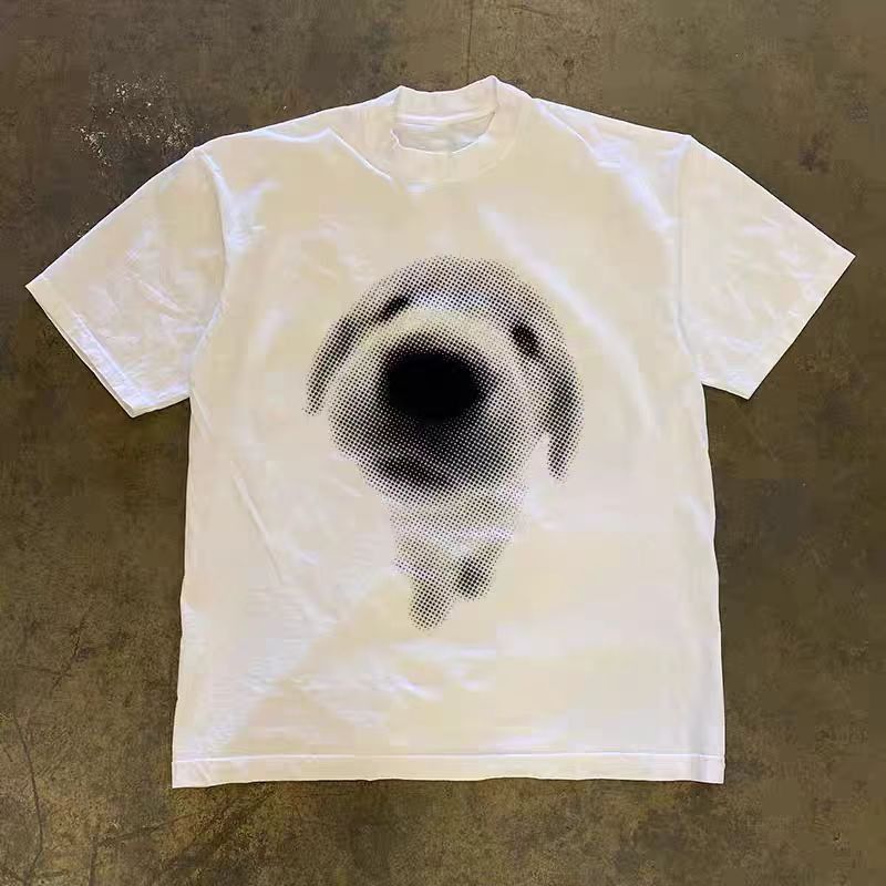 White Washed Vintage Puppy Print T Shirt Hoodie, Sweatshirt | PodTeesHub.com