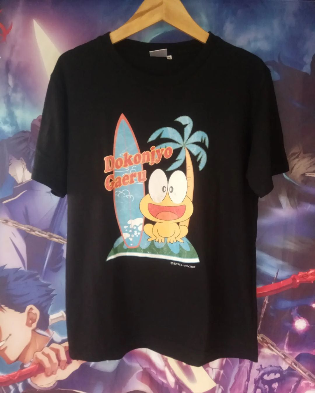Japanese Brand X Vintage Vintage Dokonjo Gaeru Gutsy Frog Surf Art Anime Tee Hoodie, Sweatshirt | PodTeesHub.com