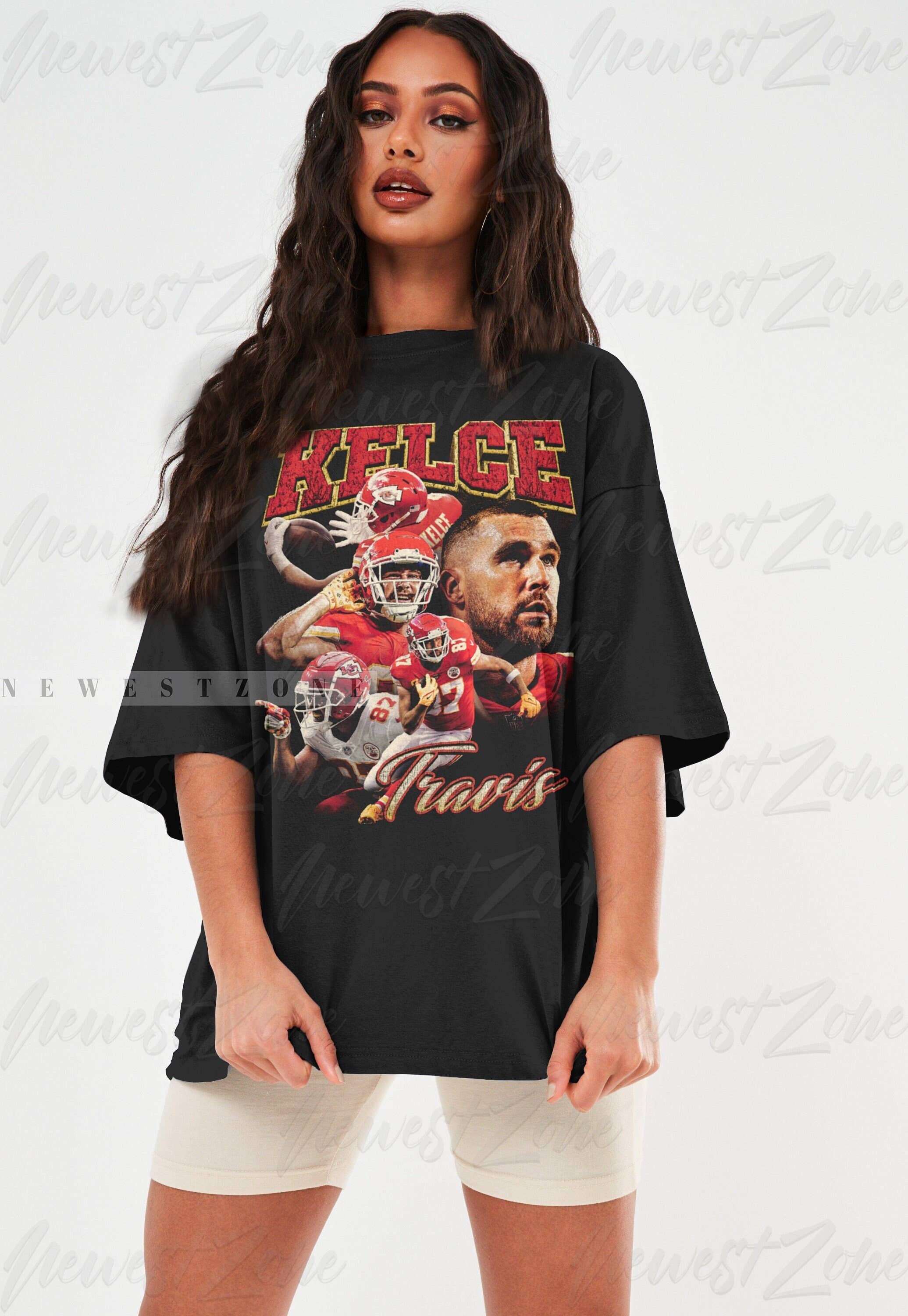Vintage 90s #87 Travis Kelce Retro Homage Graphic Tee Hoodie, Sweatshirt | PodTeesHub.com