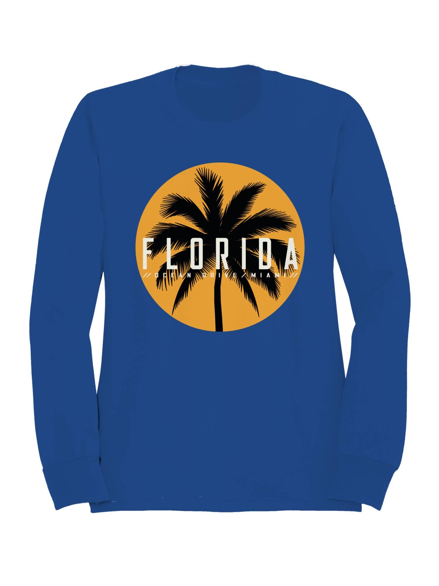 Miami Florida Palm Sunset Design Women's Sweatshirt T-Shirts, Hoodie | PodTeesHub.com