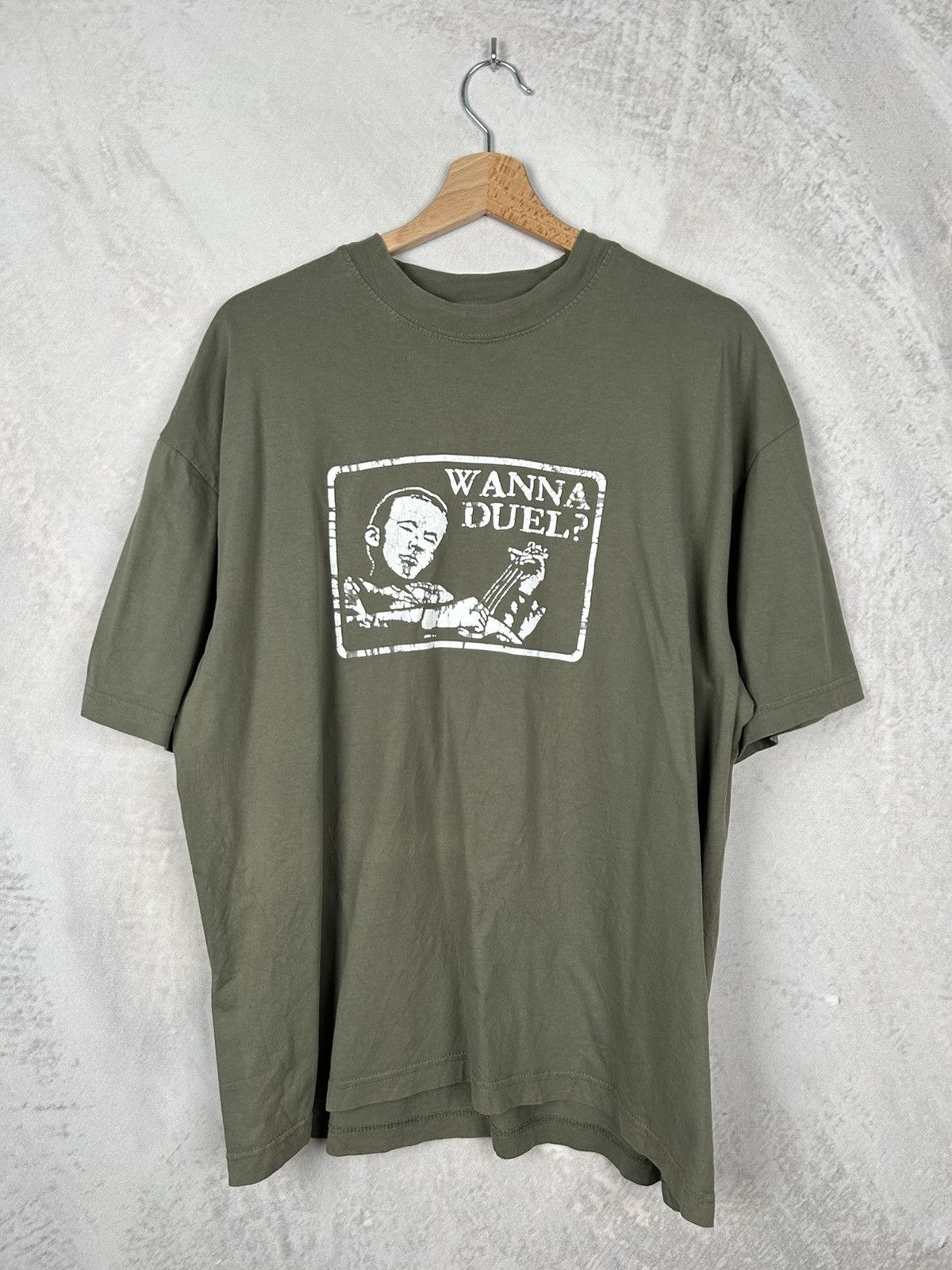 Vintage Graphic Tee Wanna Duel 90s Y2k Khaki Skate Hoodie, Sweatshirt | PodTeesHub.com