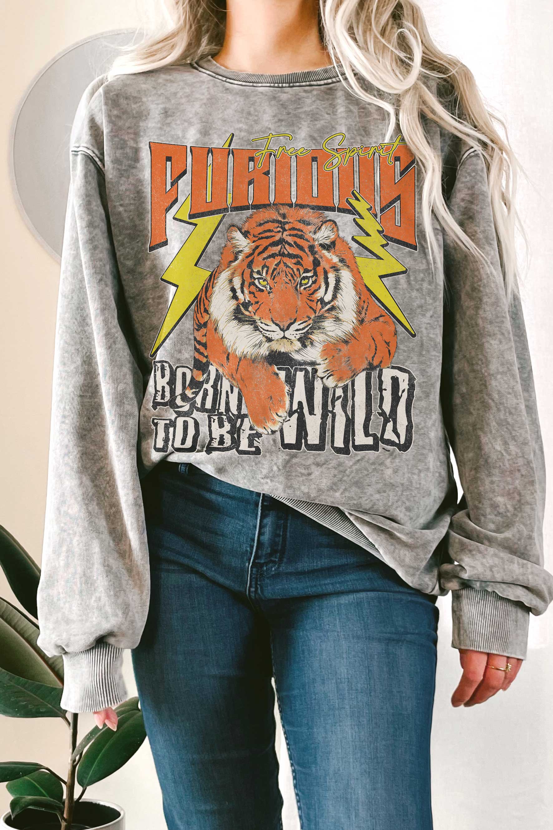 Furious Tiger Free Spirit Mineral Terry Sweatshirt T-Shirts, Hoodie | PodTeesHub.com