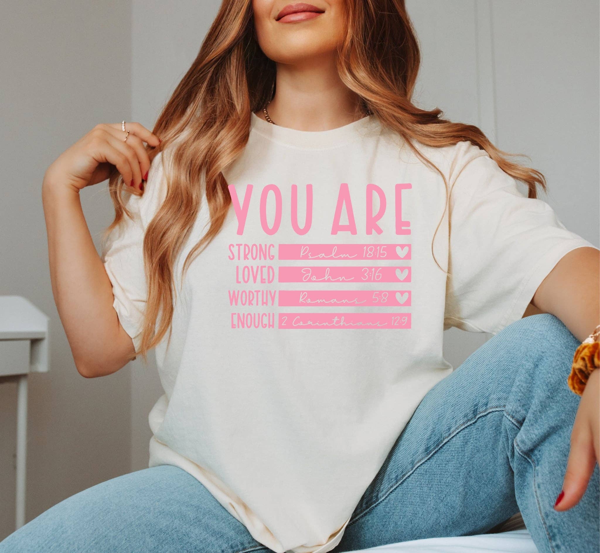 Christian Comfort Color You Are Encouraging Word Graphic Tee Hoodie, Sweatshirt | PodTeesHub.com