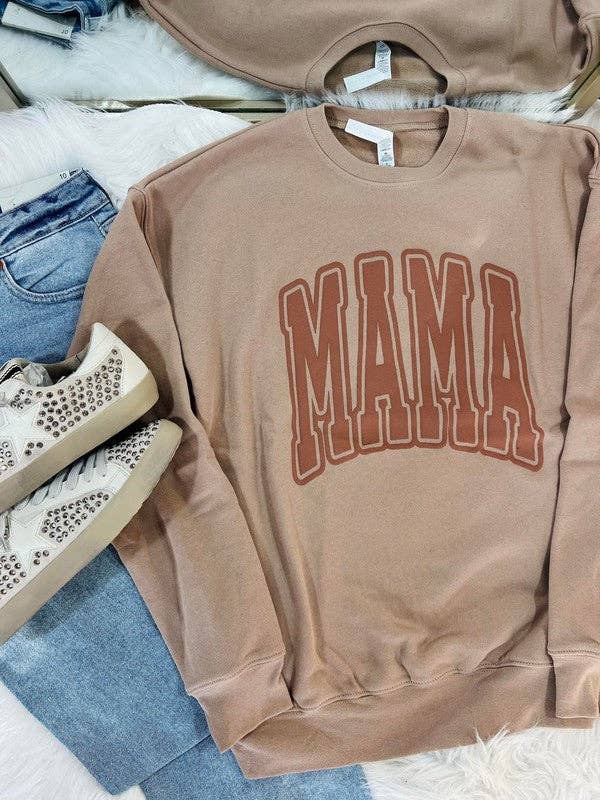 Mama Arched Varsity Puff Sweatshirt T-Shirts, Hoodie | PodTeesHub.com