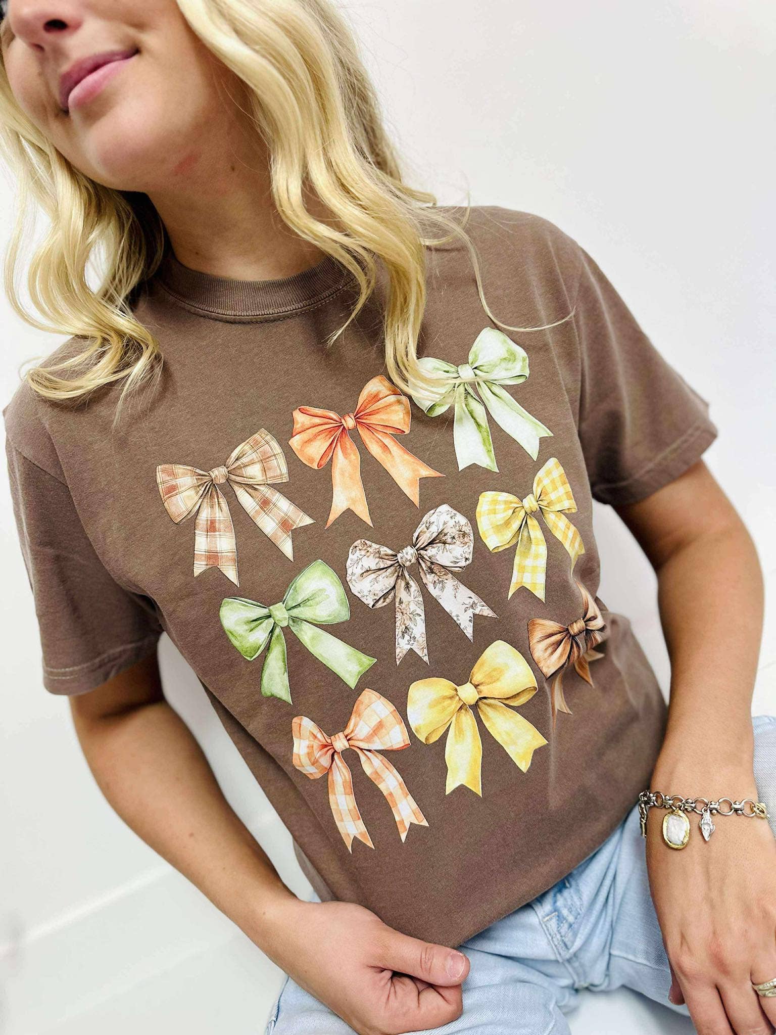 Fall Bow Trio Stack Dtf Graphic Tee Hoodie, Sweatshirt | PodTeesHub.com