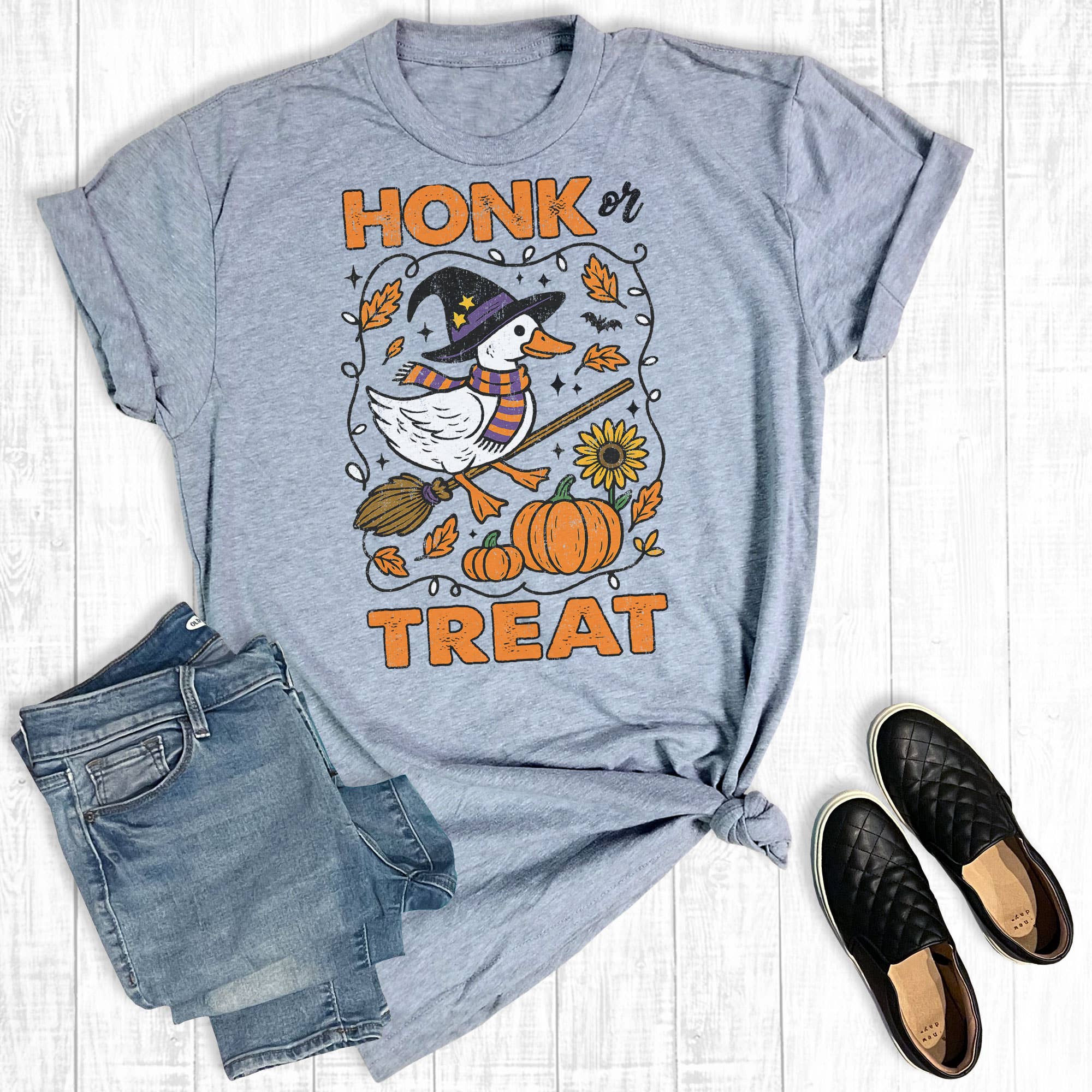 Halloween Fall Honk or Treat Graphic Tee Hoodie, Sweatshirt | PodTeesHub.com