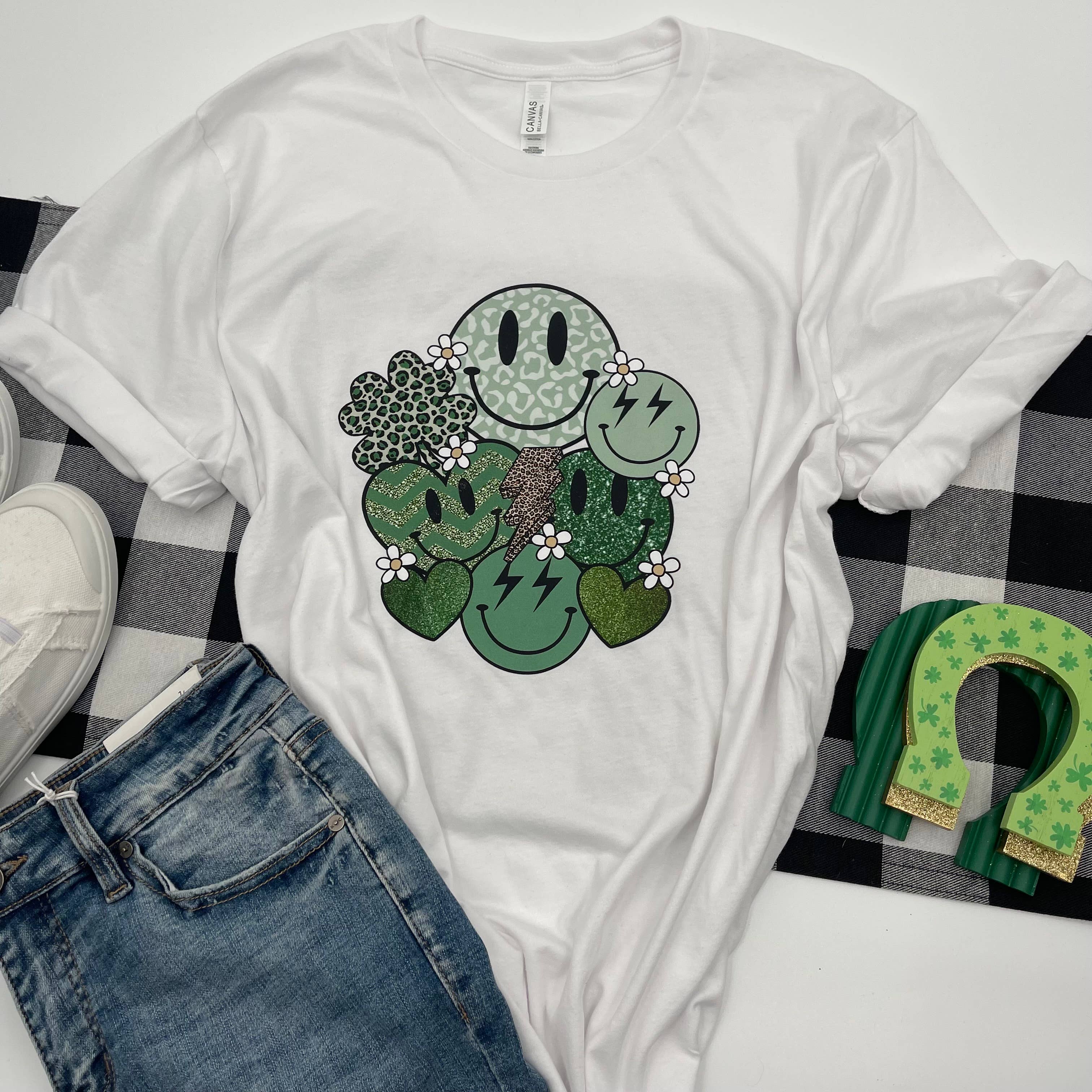 Smiley Faces St. Patty's Day Tee Hoodie, Sweatshirt | PodTeesHub.com