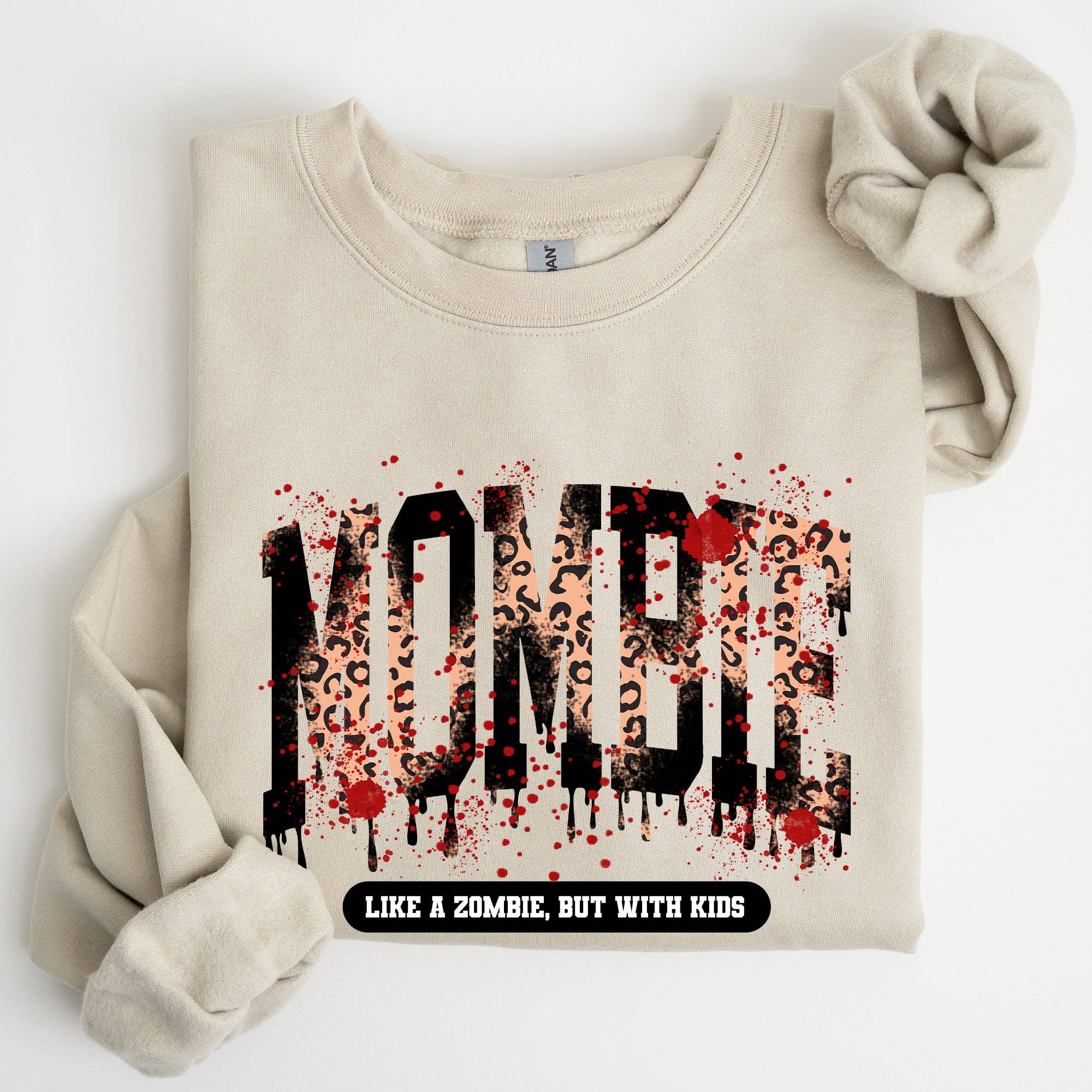 Mombie, Like A Zombie, But with Kids, Halloween Sweatshirt T-Shirts, Hoodie | PodTeesHub.com