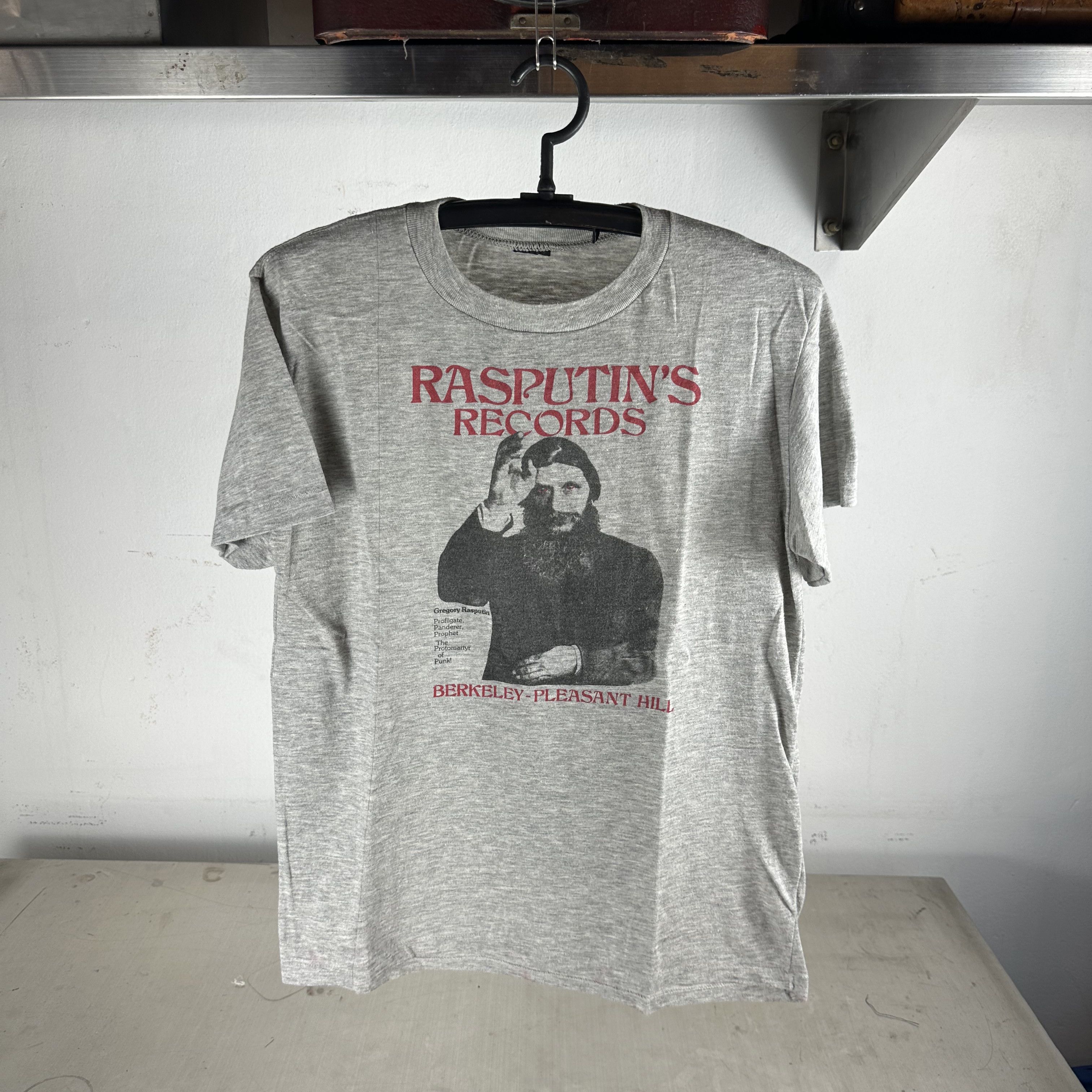 Vintage 90s Rasputin Records Grigori Rasputin Punk T Shirt Hoodie, Sweatshirt | PodTeesHub.com