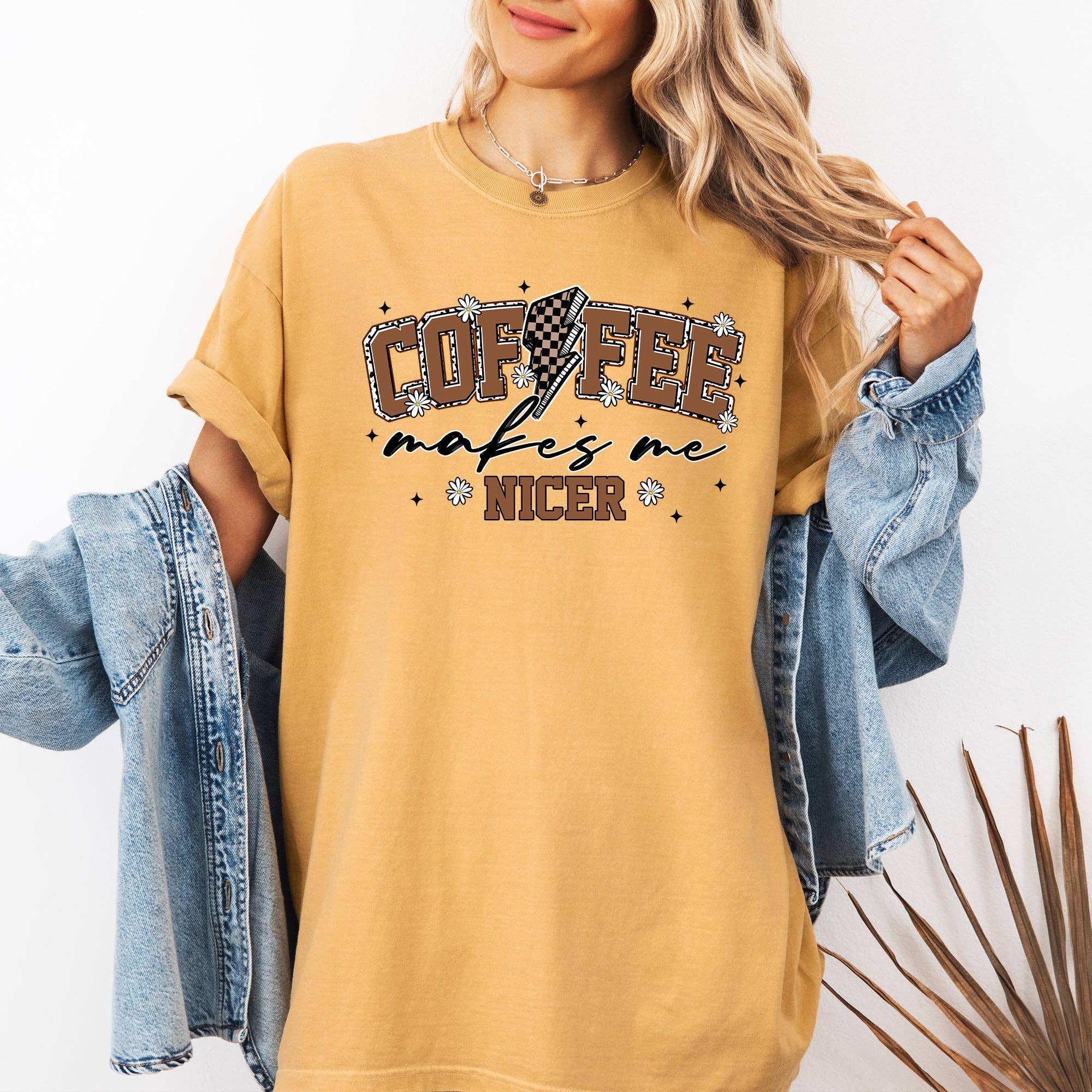 Coffee Makes Me Nicer Caffeine Espresso Coffee Lover T-Shirt Hoodie, Sweatshirt | PodTeesHub.com