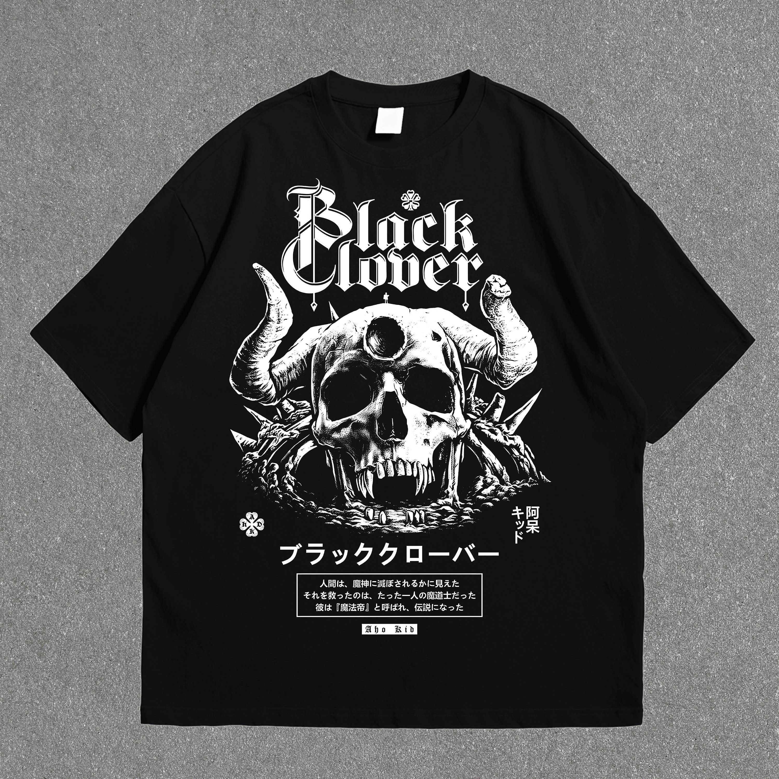 Black Clover Anime T-Shirt - Asta Tee - Burakku Kuroba Merch Hoodie, Sweatshirt | PodTeesHub.com