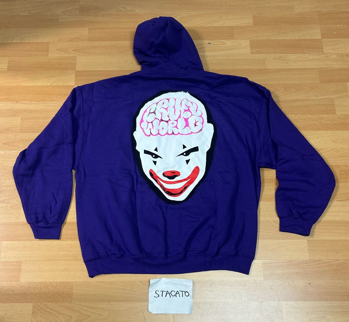 Rap Tees Snot Cruel World Clown Hoodie Purple Sweatshirt | PodTeesHub.com
