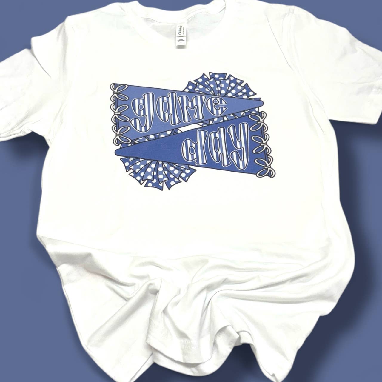 Game Day Blue Pennant Flags T-Shirt Hoodie, Sweatshirt | PodTeesHub.com
