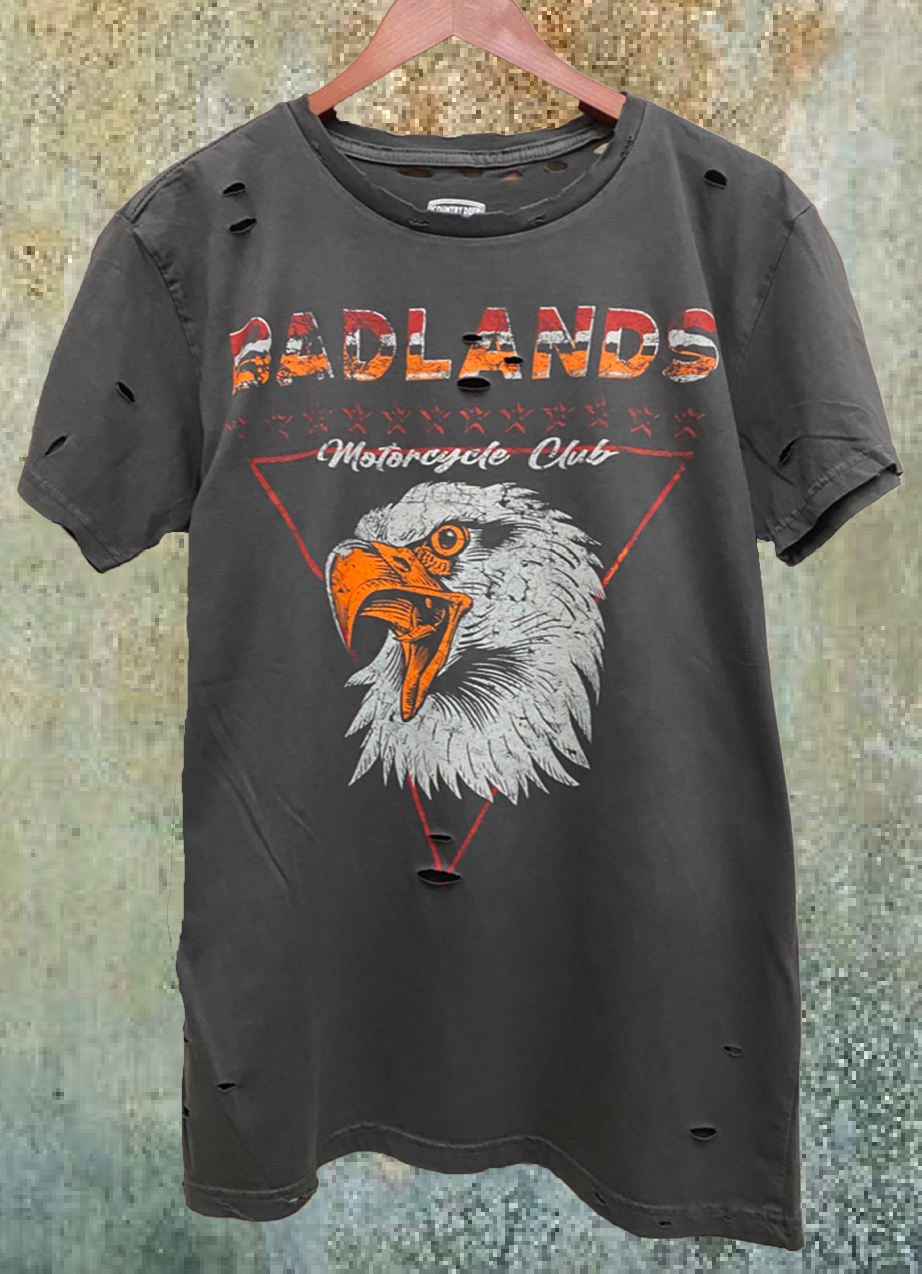 Badlands Motorcycle Club 1980's Distressed T-Shirt Hoodie, Sweatshirt | PodTeesHub.com