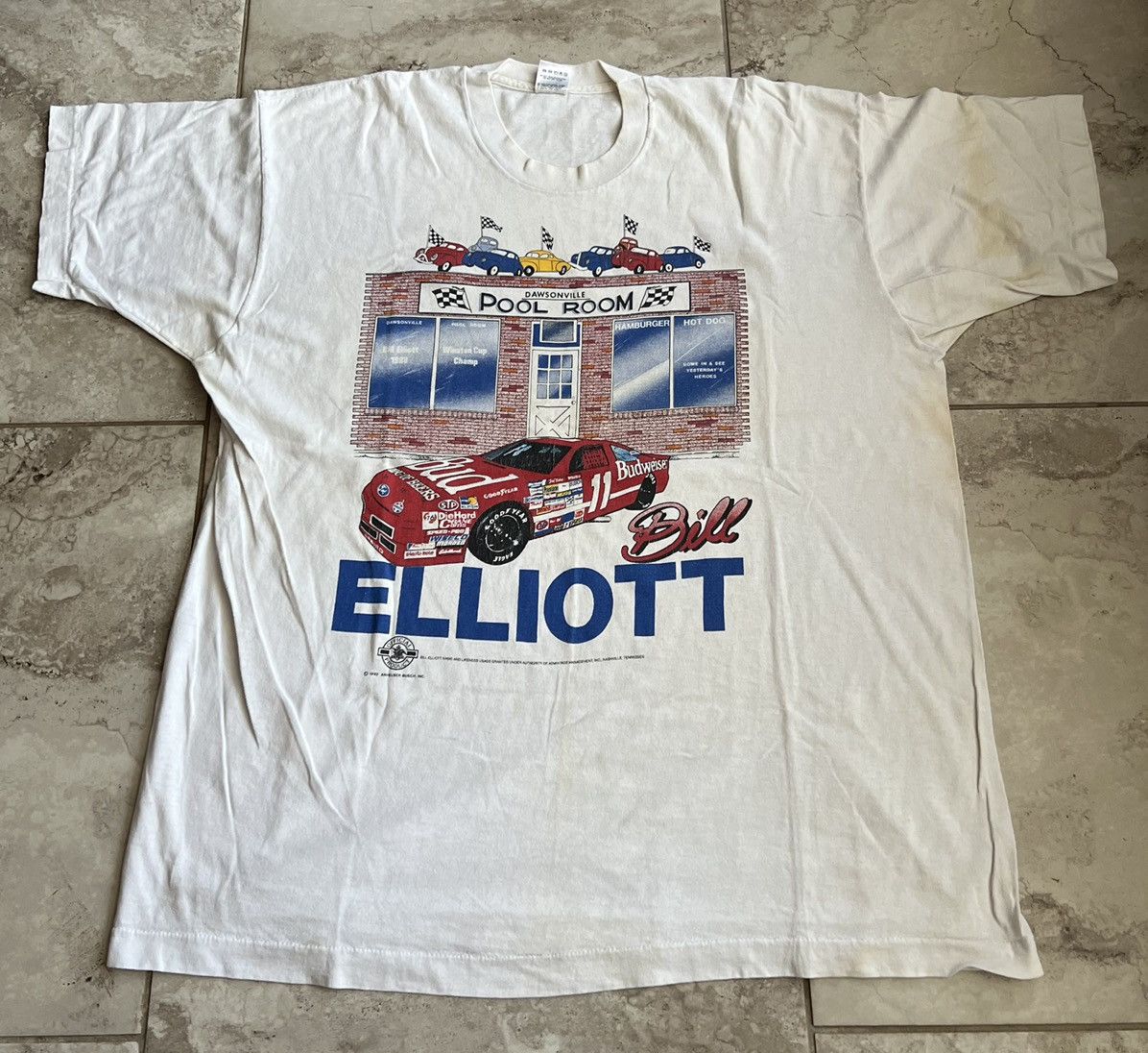 Vintage 1992 Nascar Bill Elliot Budweiser Shirt Hoodie, Sweatshirt | PodTeesHub.com
