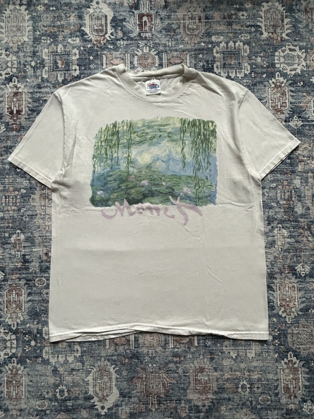 Vintage 90s Monet Water Lillies Graphic Tee Hoodie, Sweatshirt | PodTeesHub.com