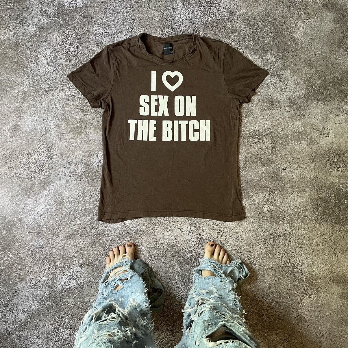 Vintage Y2k Porno I Love Sex On The Bitch Funny Tee Hoodie, Sweatshirt | PodTeesHub.com