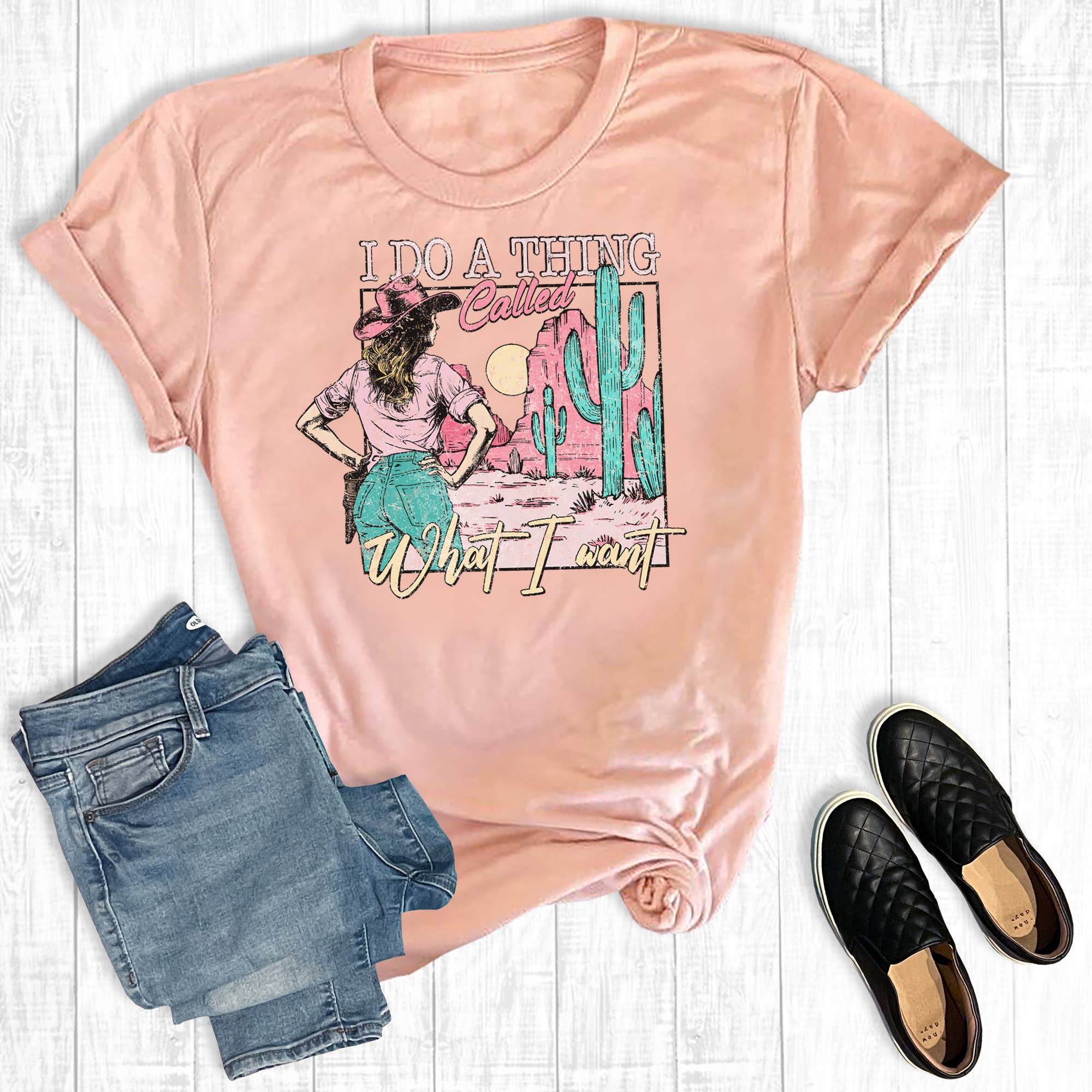 Funny Western I Do A Thing Called What I Want Graphic Tee Hoodie, Sweatshirt | PodTeesHub.com