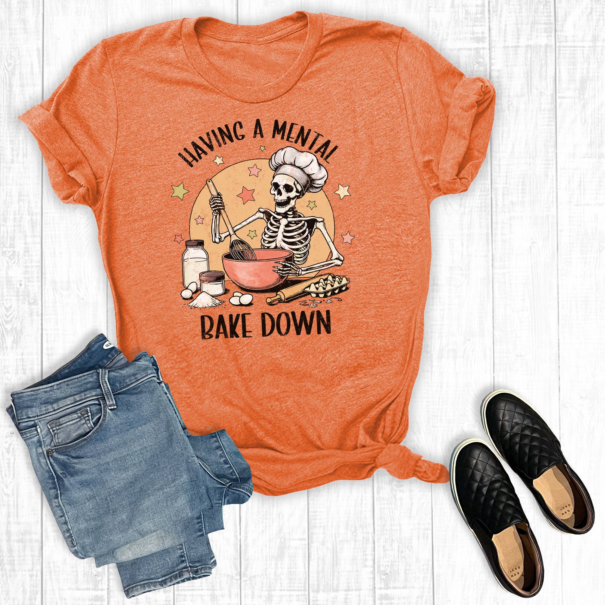 Retro Funny Having A Mental Bake Down Graphic Tee Hoodie, Sweatshirt | PodTeesHub.com